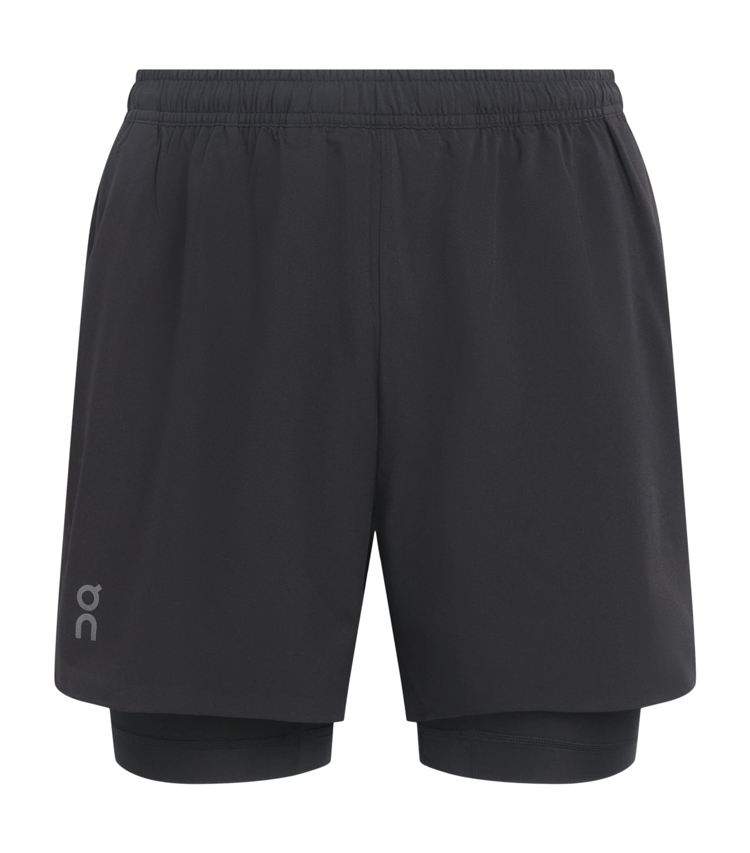 On Mens 2-In-1 Train Shorts Black Image 1