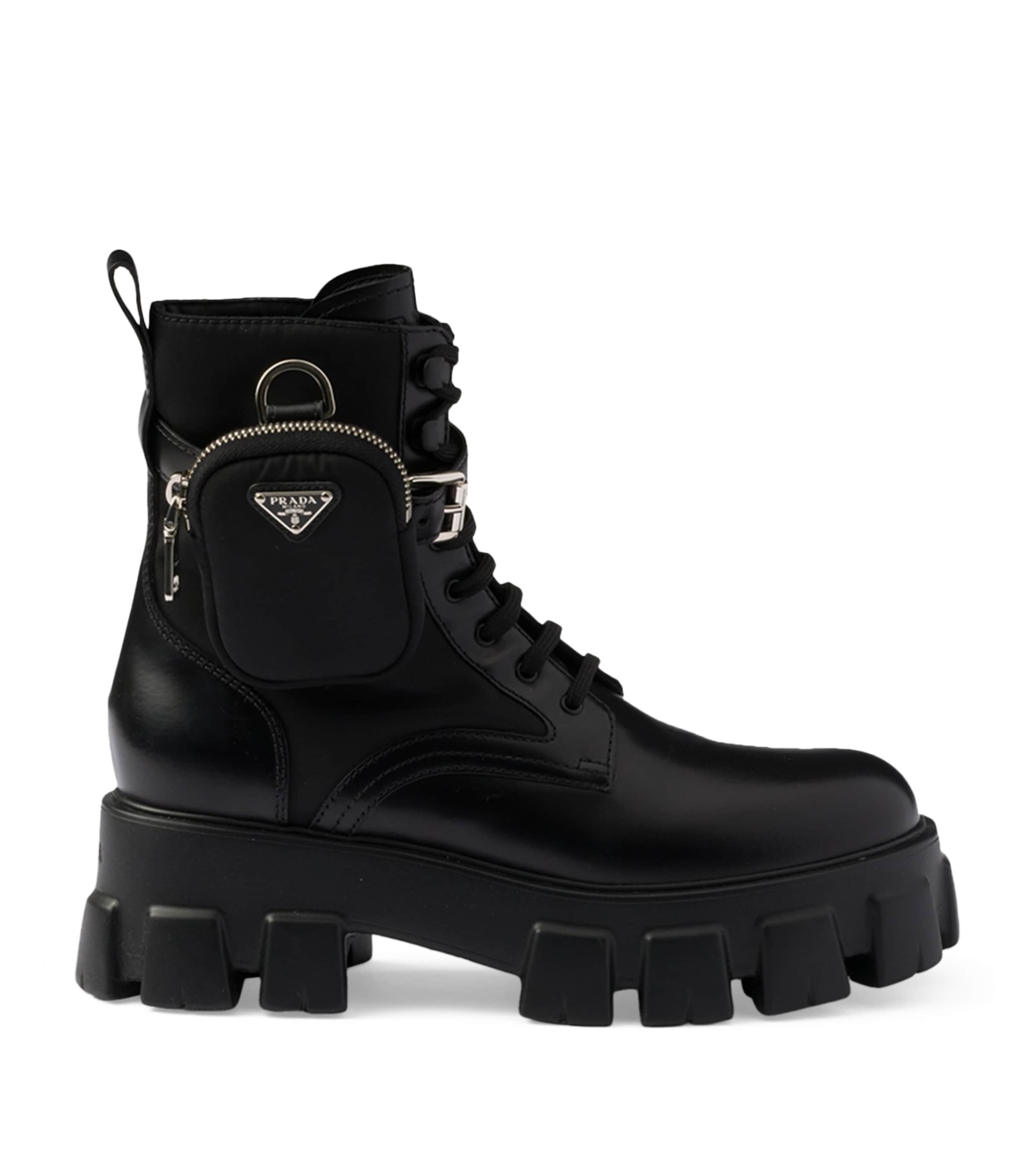 Leather Monolith Boots with Pouch 55 F0002 Image 1