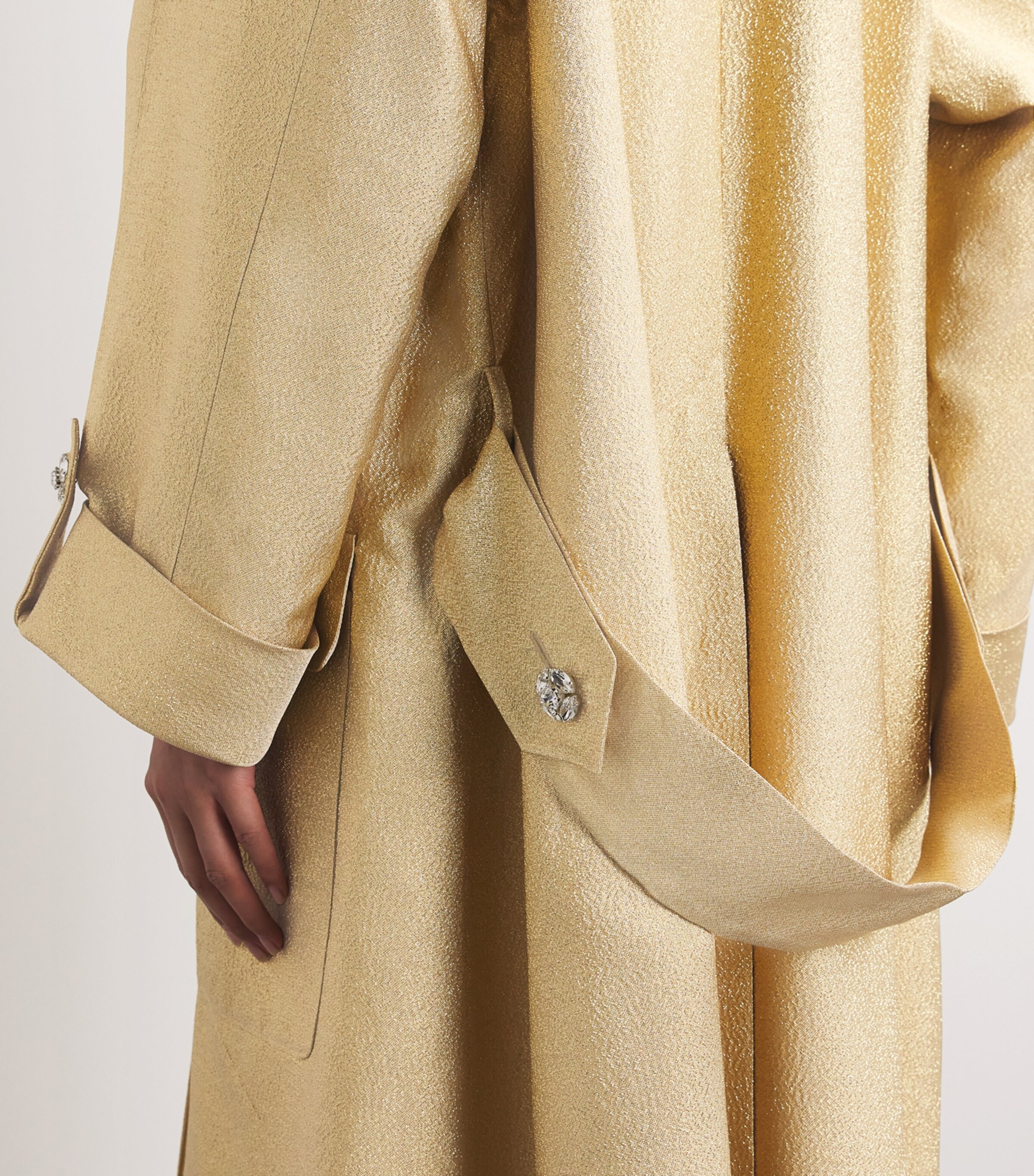 Alexis Mabille Womens Lamé A-Line Gown / Gold Image 4
