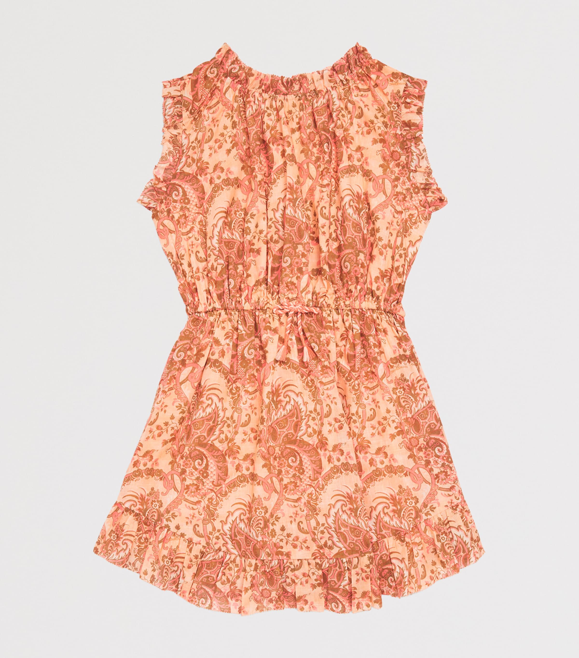 Zimmermann Kids Cotton Aster Flip Dress (2-12 Years) Pink Paisley Floral Image 2