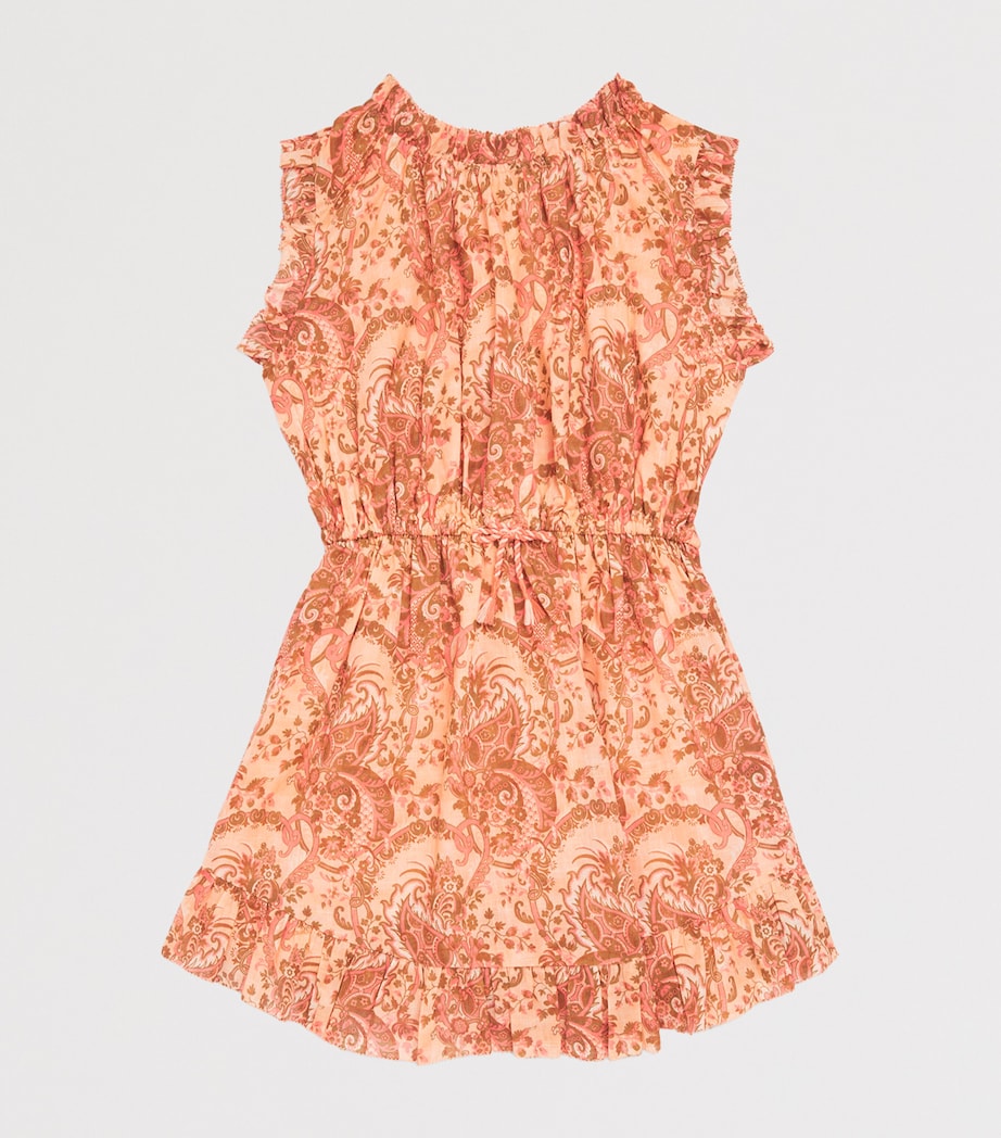 Zimmermann Kids Cotton Aster Flip Dress (2-12 Years) Pink Paisley Floral Image 2