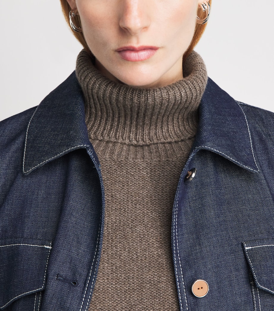 Johnstons Of Elgin Womens Cashmere Maggie Rollneck Sweater Heathcot Image 3