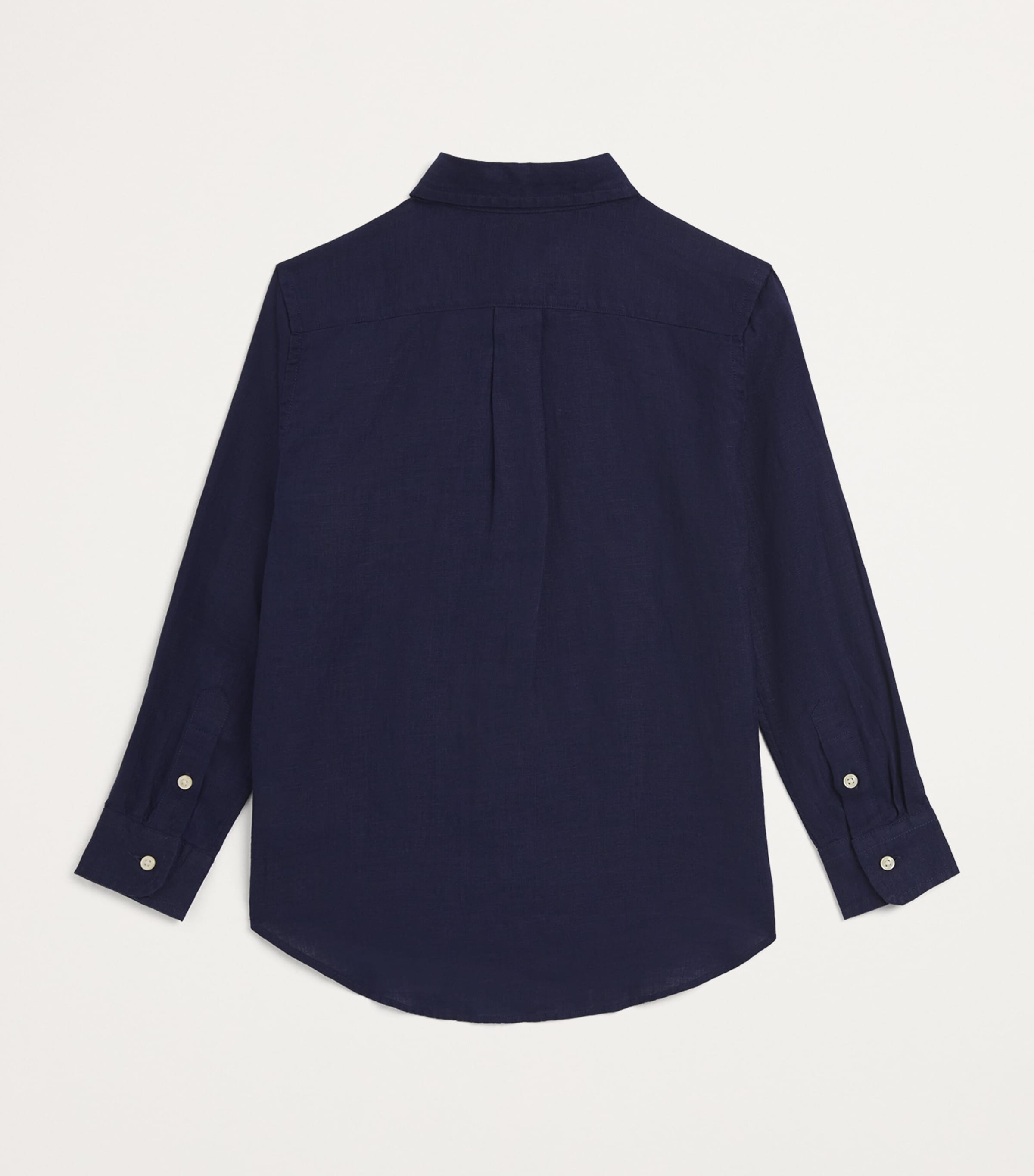 Linen Polo Pony Shirt (7-14 Years) NEWPORT NAVY Image 2