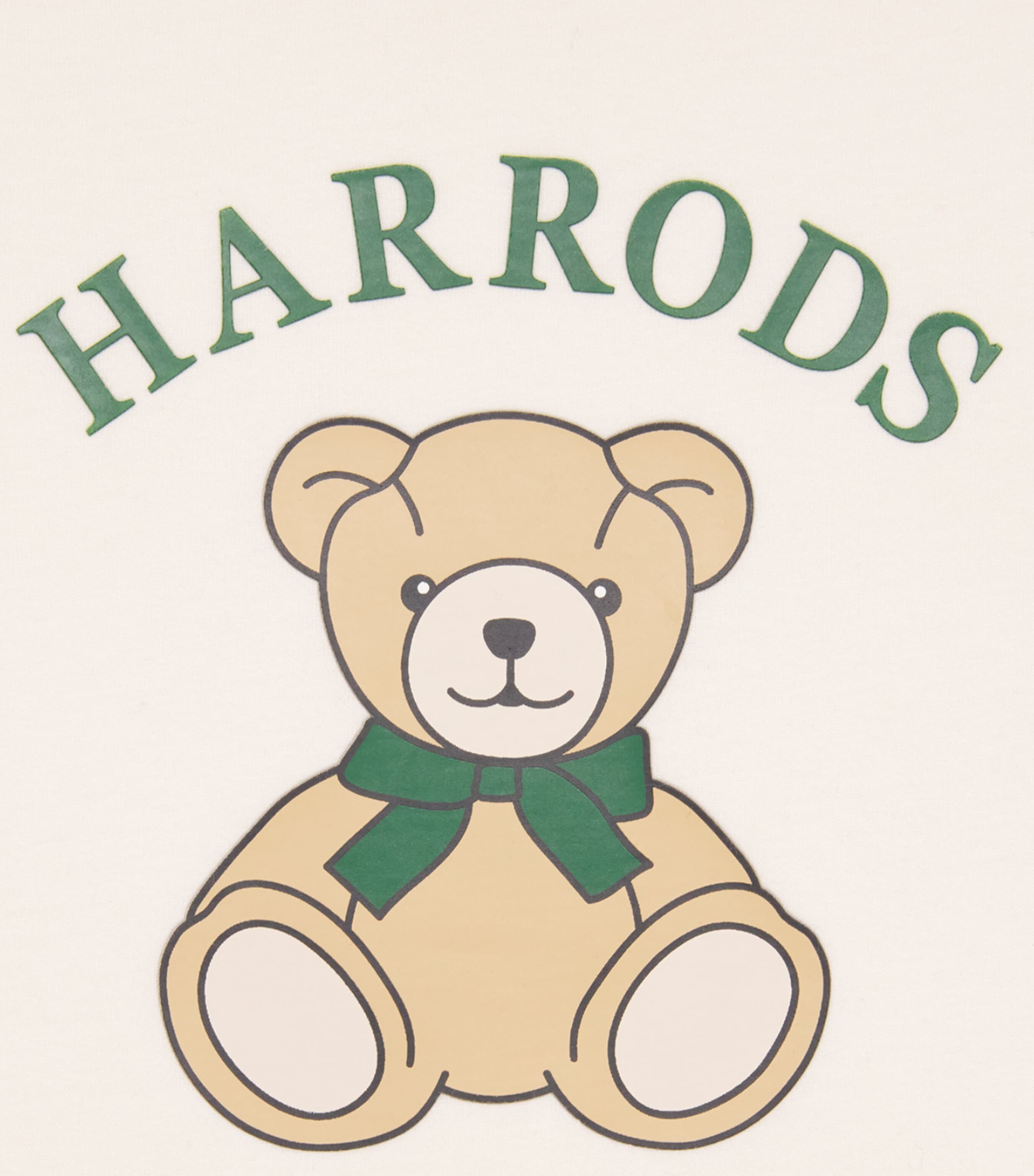 Harrods Cotton Jersey Henry Bear T-Shirt Ivory Image 3