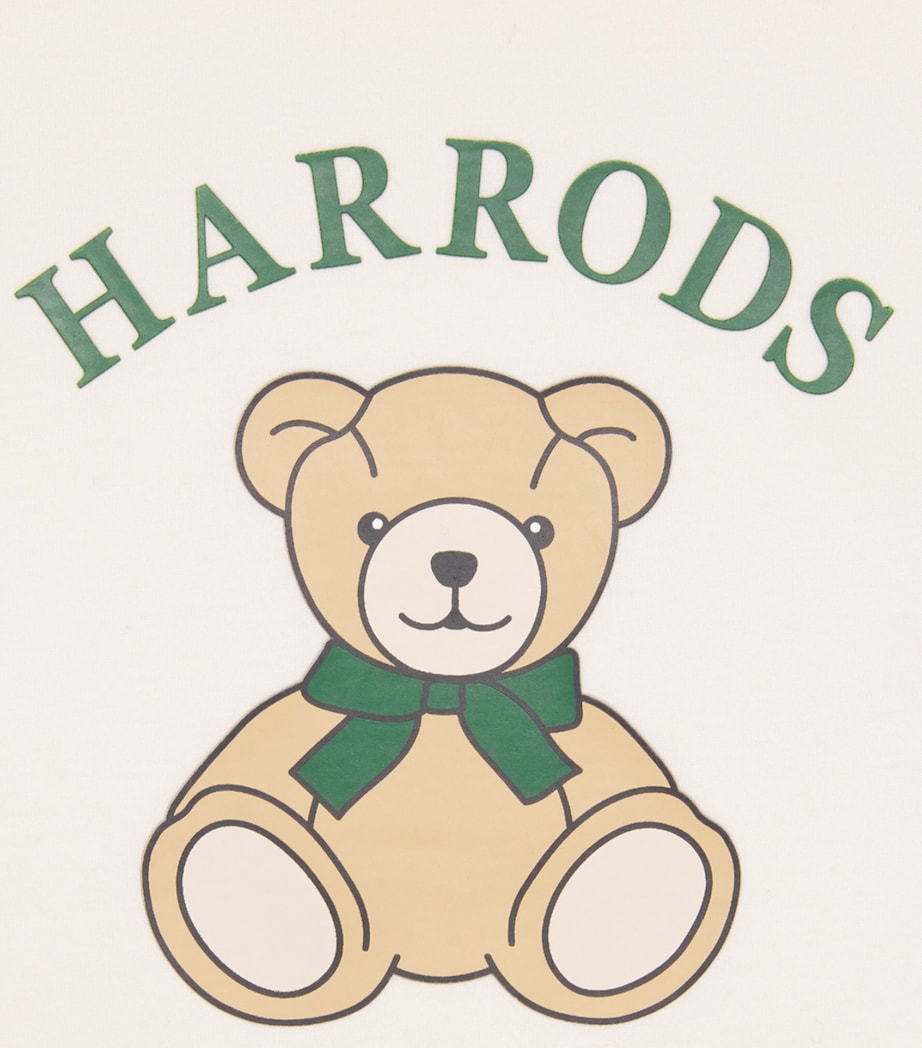 Harrods Cotton Jersey Henry Bear T-Shirt Ivory Image 3