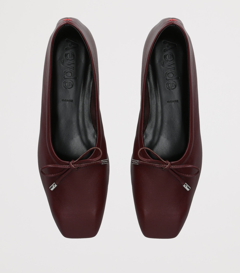 aeyde Leather Nomi Ballet Flats Wine Image 3