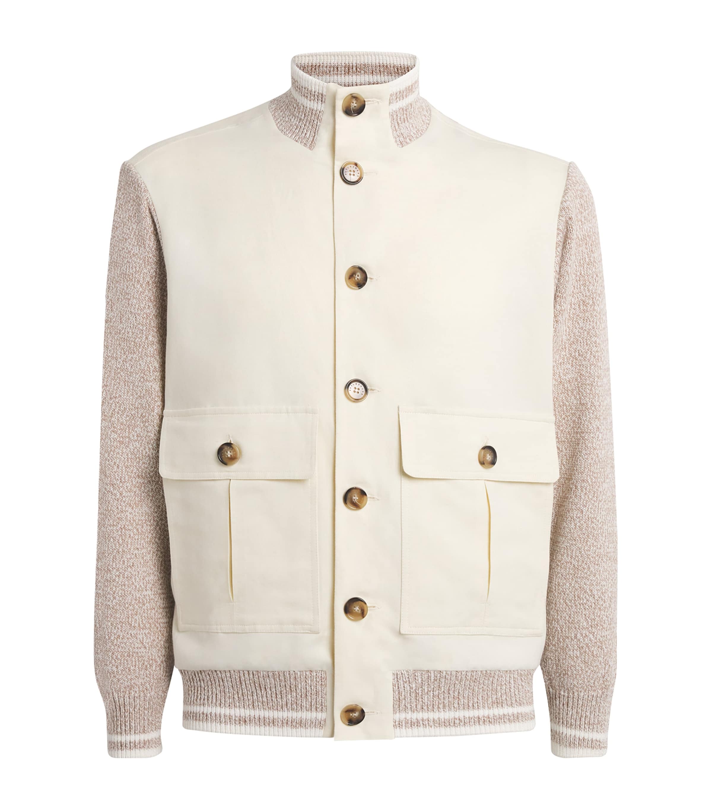 Linen-Cotton Hybrid Jacket 109 BICOLORE BIANCO Image 1