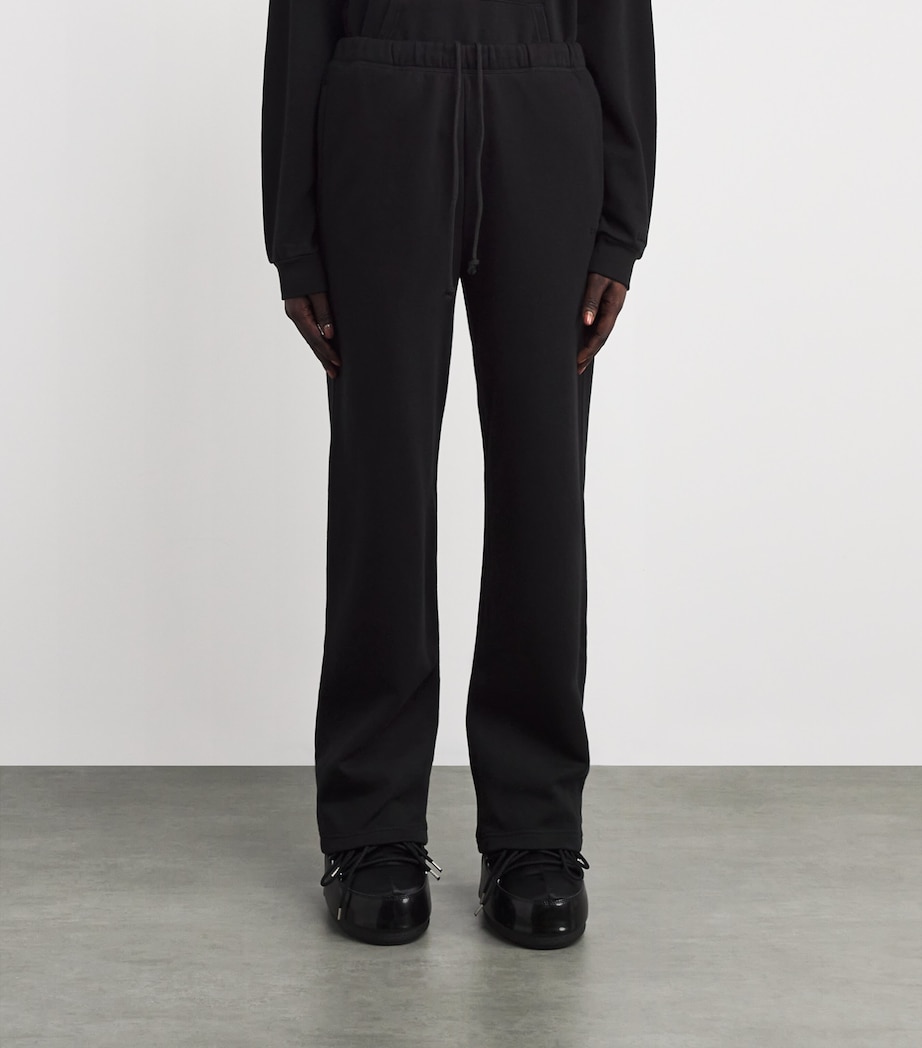 Cotton-Blend Fleece Straight Sweatpants ONYX Image 3