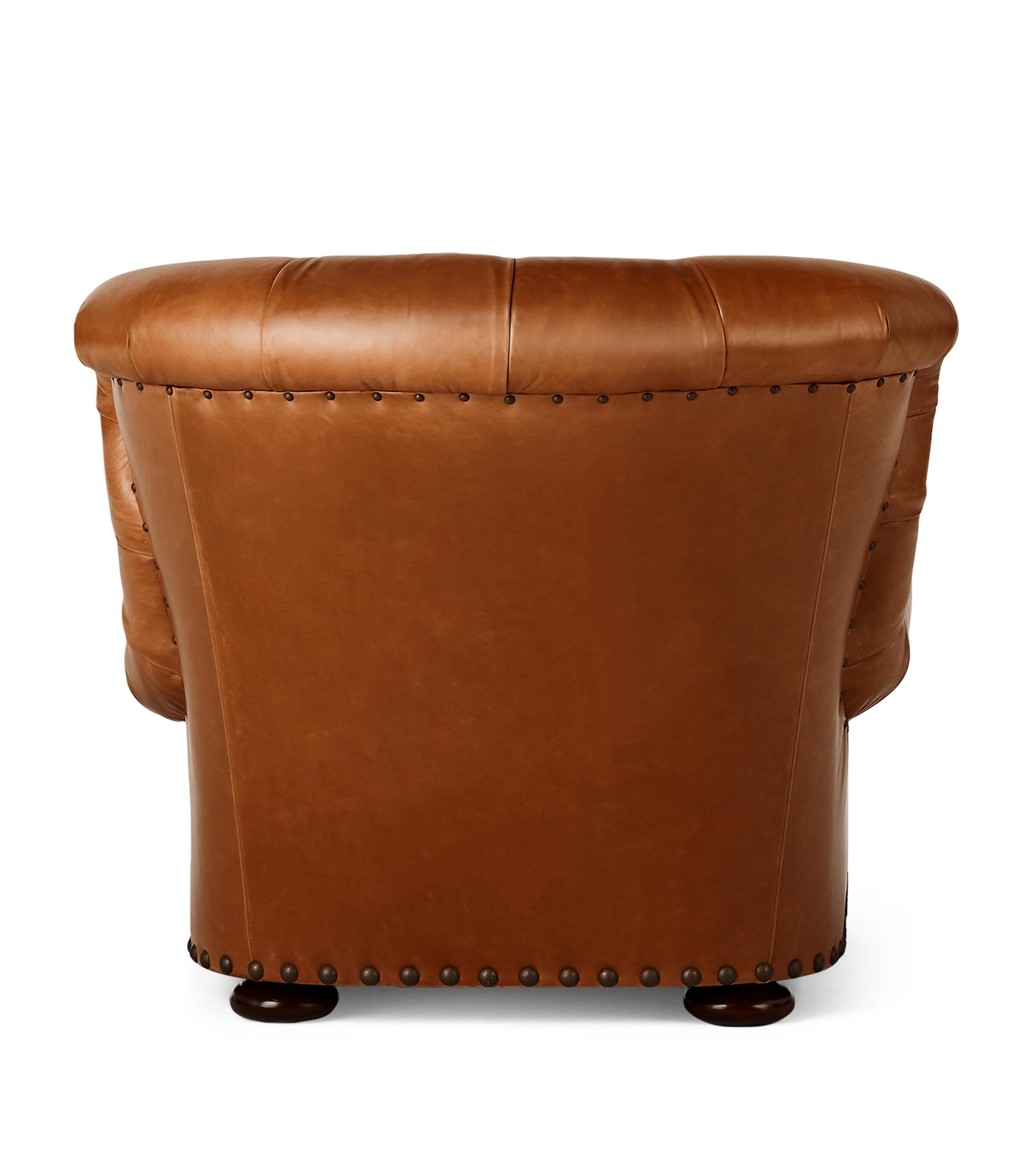 Leather and Maple Writers Chair MEDIUM MAHOGANY Image 4