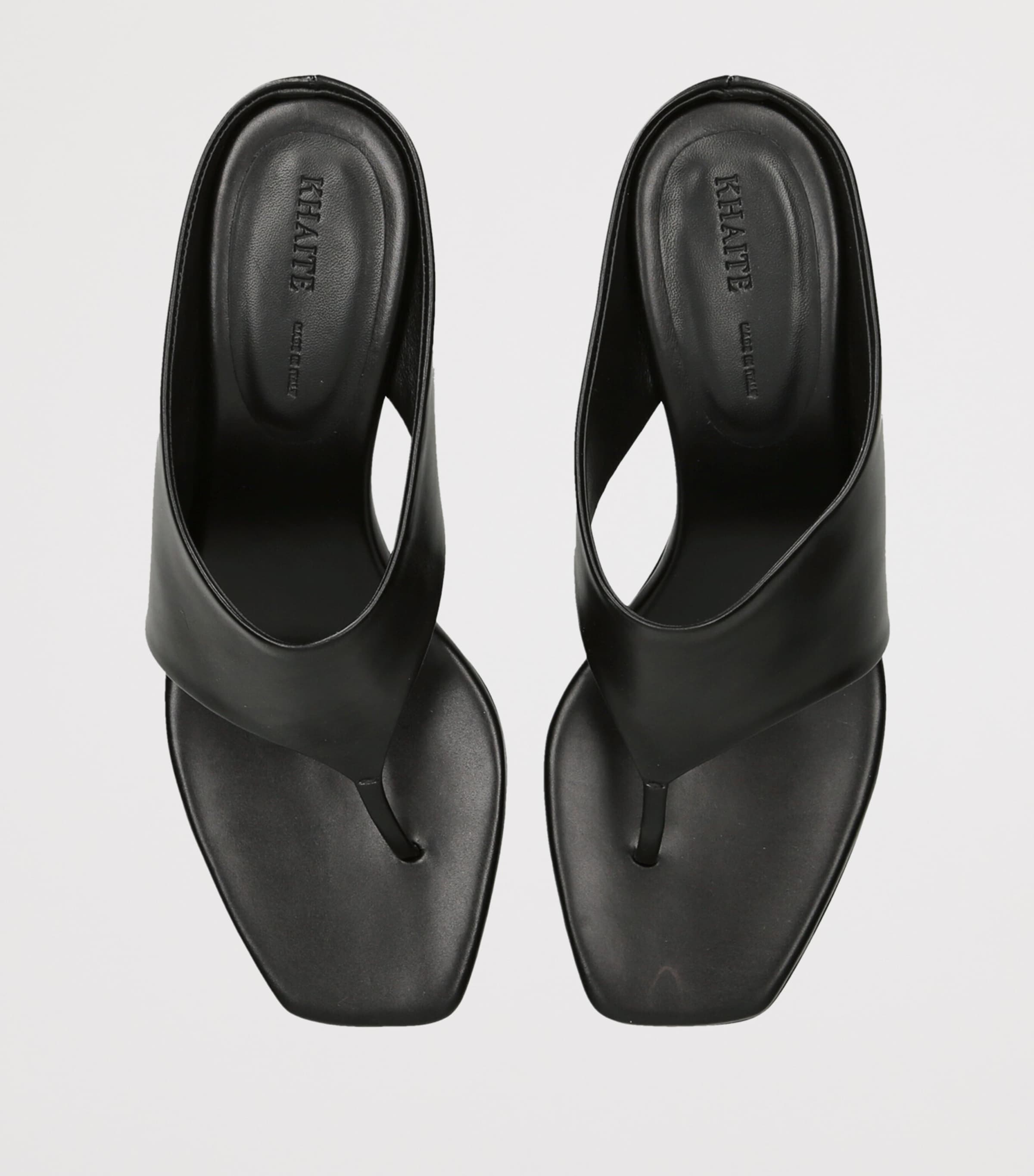 Khaite Leather Marlow Heeled Mules 55 Black Image 3