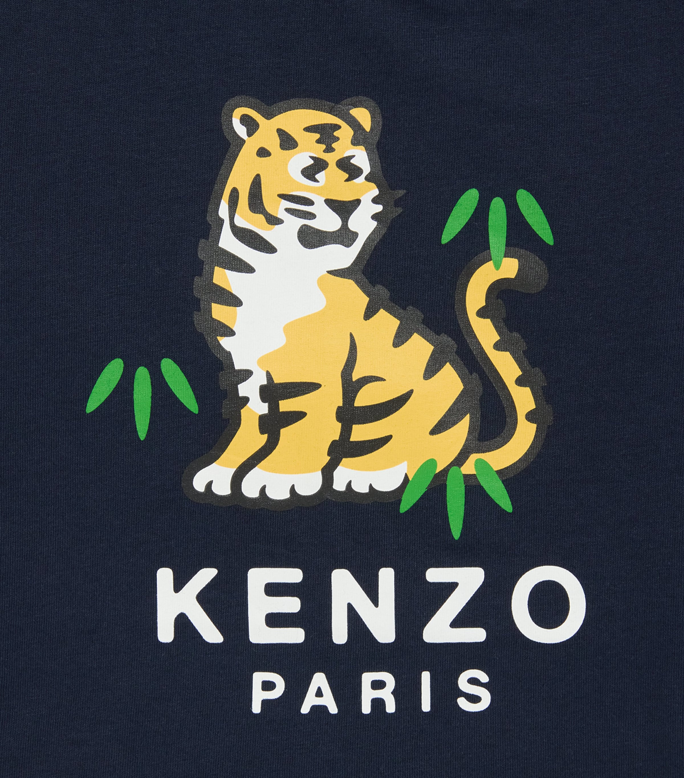 Kenzo Kids Cotton Tiger T-Shirt (6 Months-4 Years) Navy Image 3
