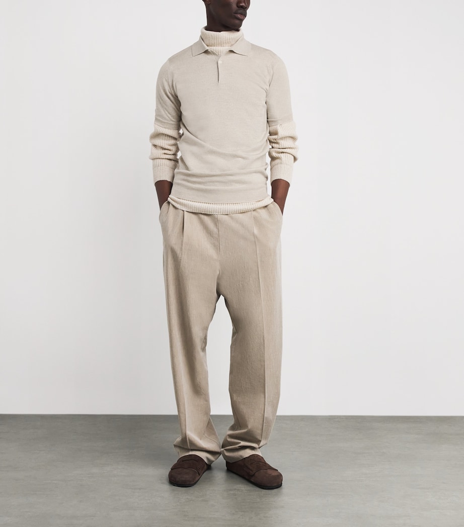 Merino Wool Payton Polo Shirt GREY FLEECE Image 2