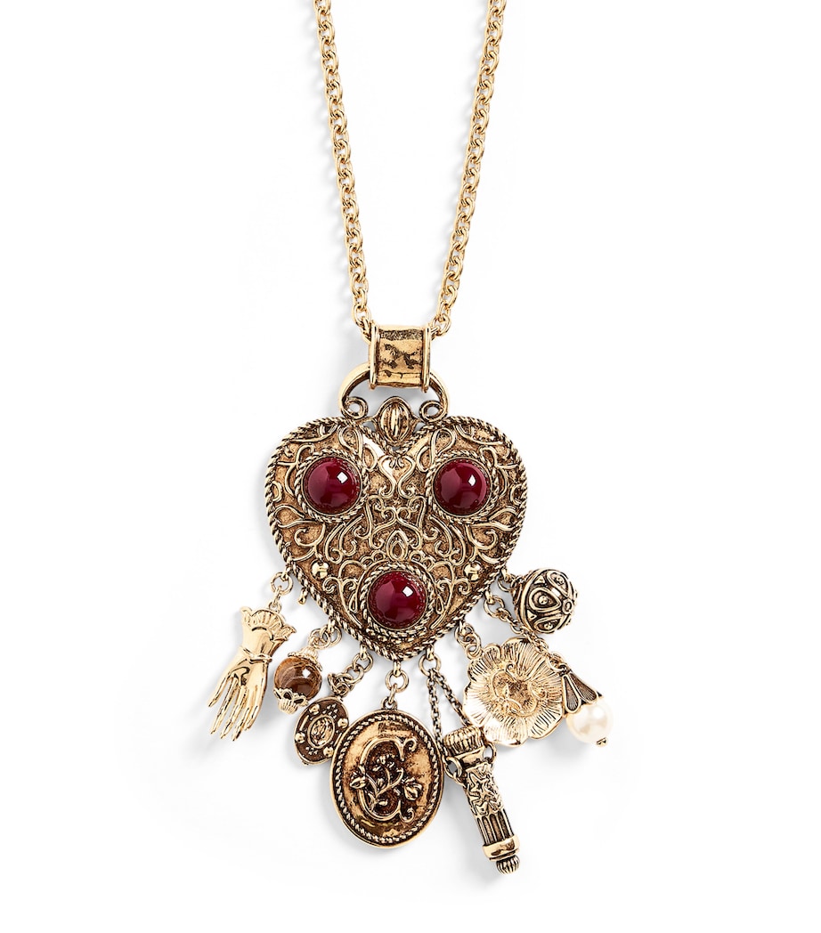 Eclectic Charm Necklace BURGUNDY Image 1