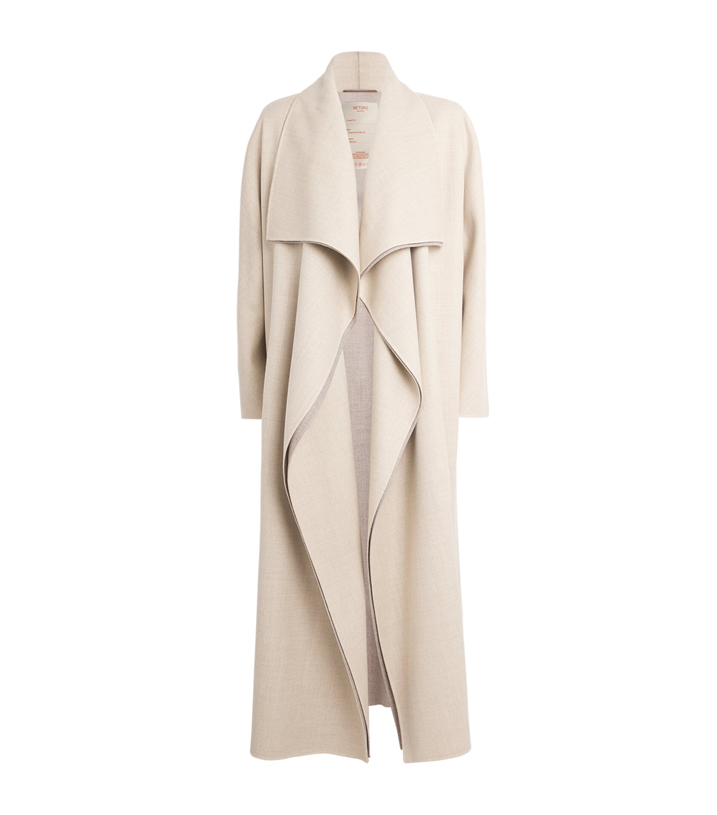 RETORI Womens Wool Double-Shawl Coat Ivory/natural Image 1