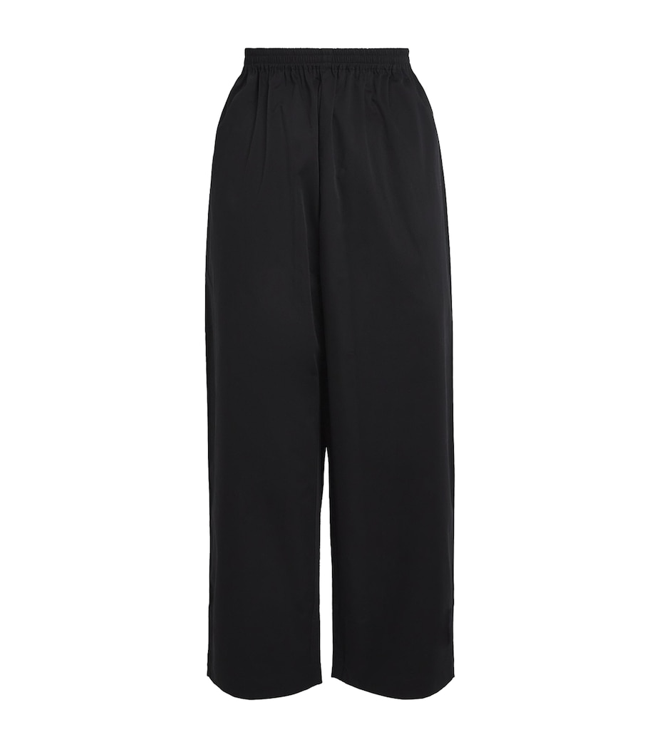 Eskandar Womens Cropped Japanese Trousers Black Image 1