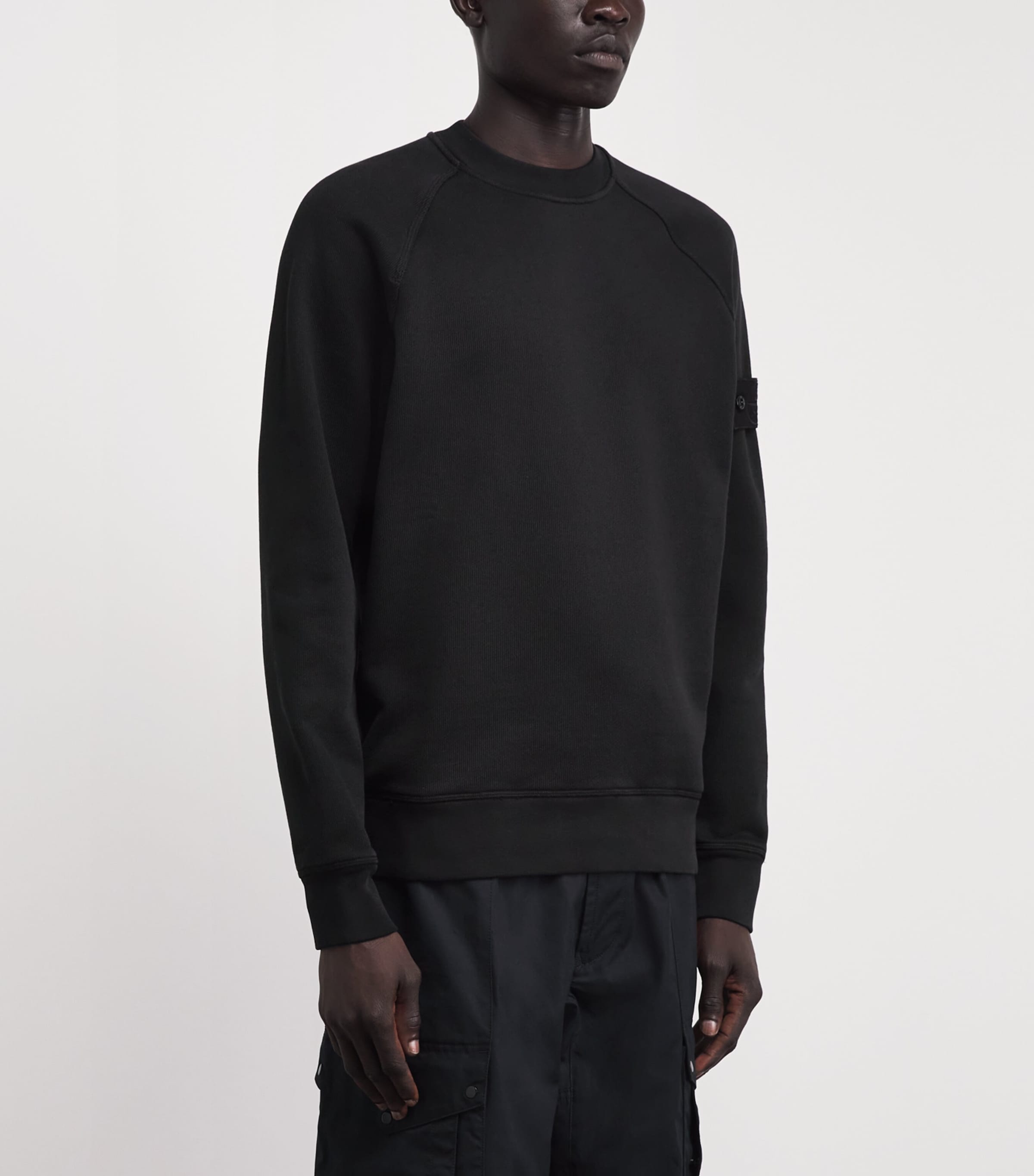 Stone Island Mens Cotton Compass Sweater Image 4