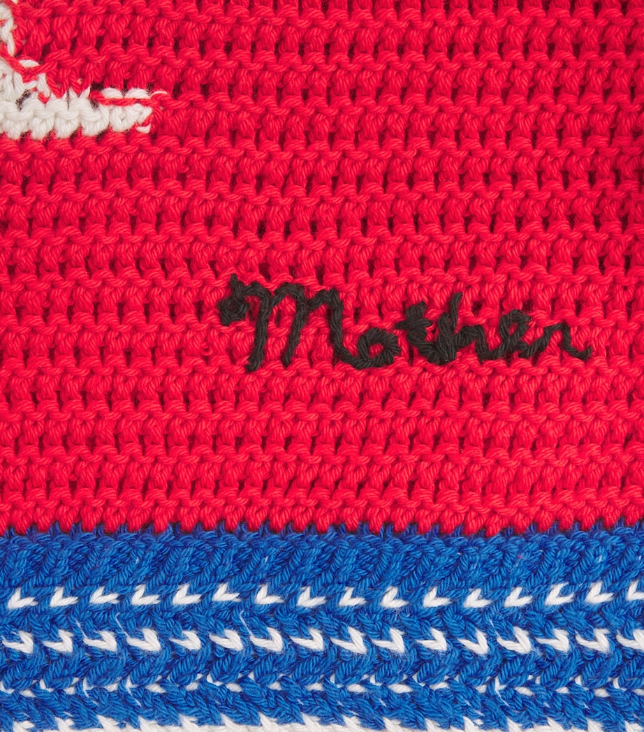 MOTHER Womens Cotton The Mini Pullover Sweater Tup Bottoms Up Image 6