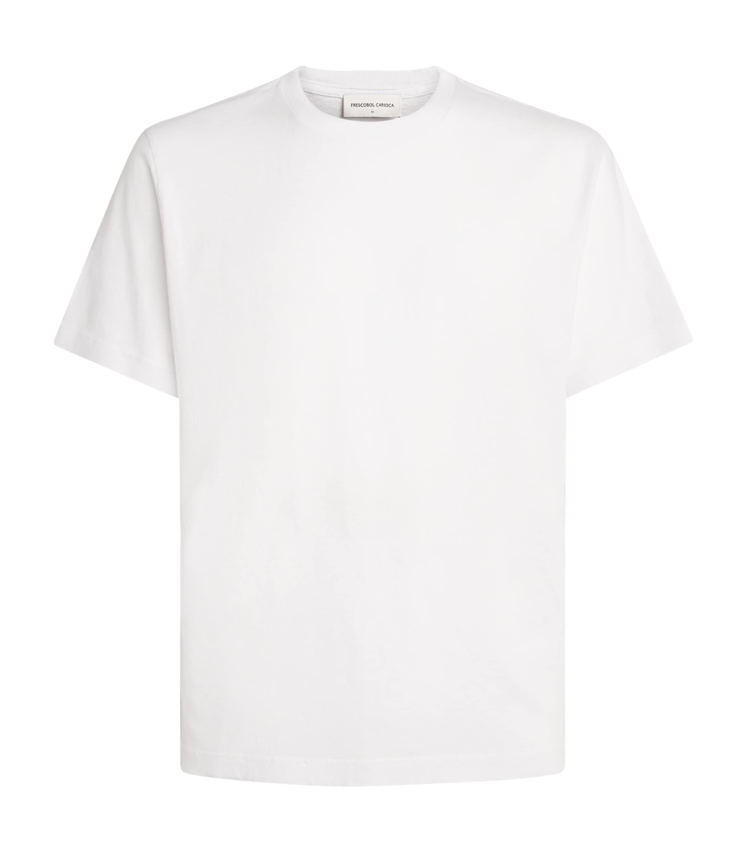 Frescobol Carioca Mens Cotton-Linen Dinis T-Shirt White Image 1