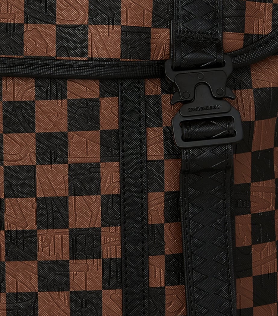 Embossed Check Monte Carlo Backpack BROWN Image 6