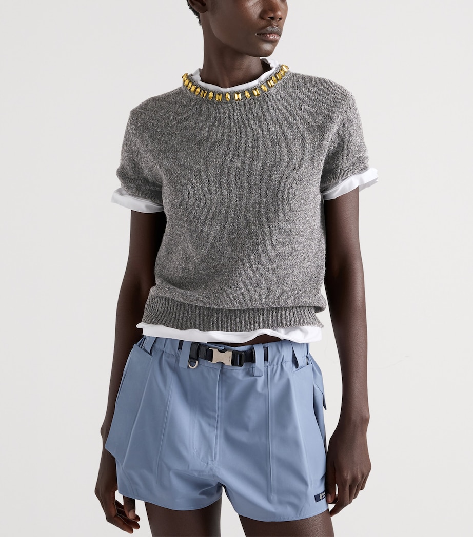 Wool-Cashmere Embellished Sweater F0031 Image 3