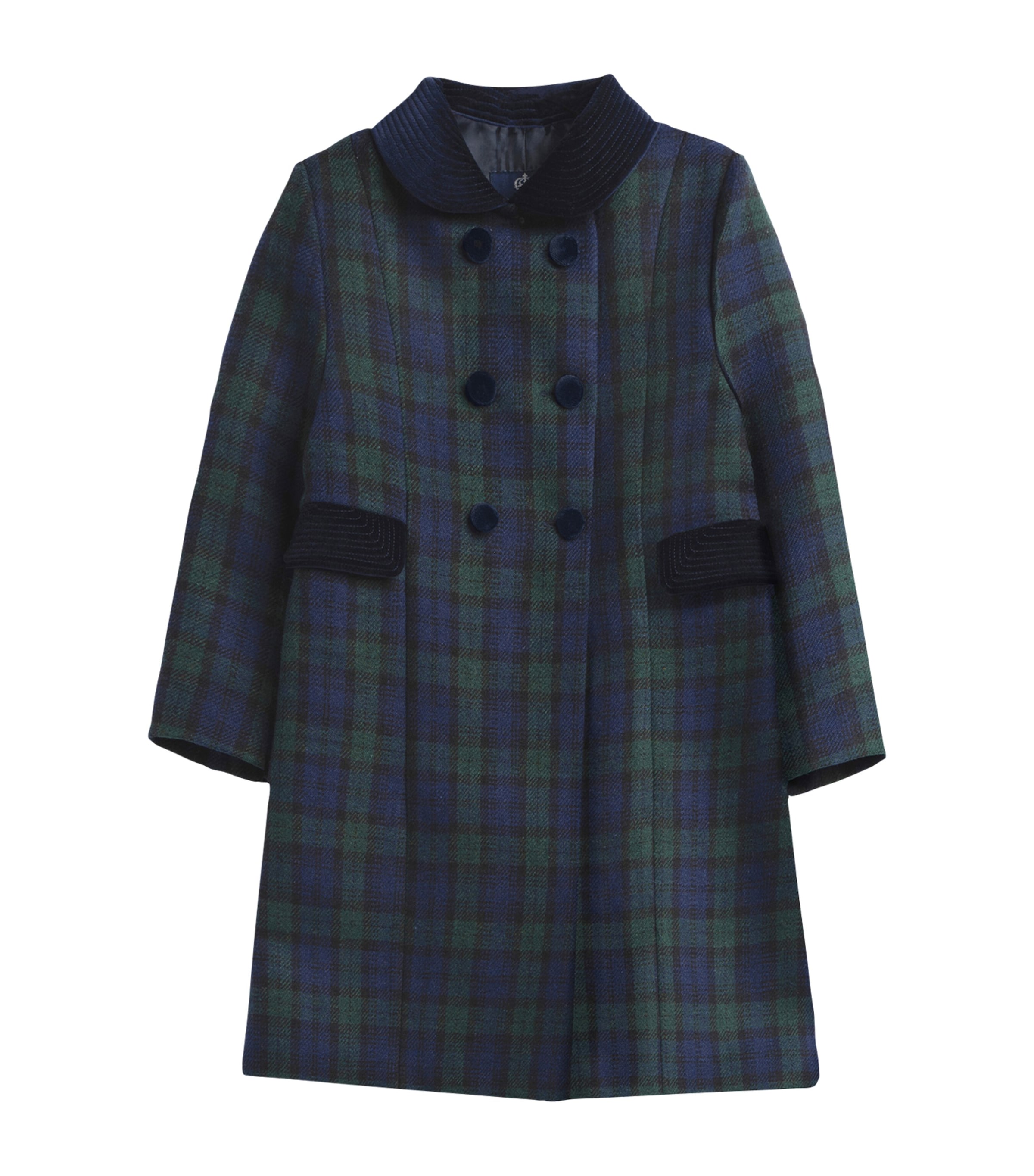 Trotters Classic Coat In Navy