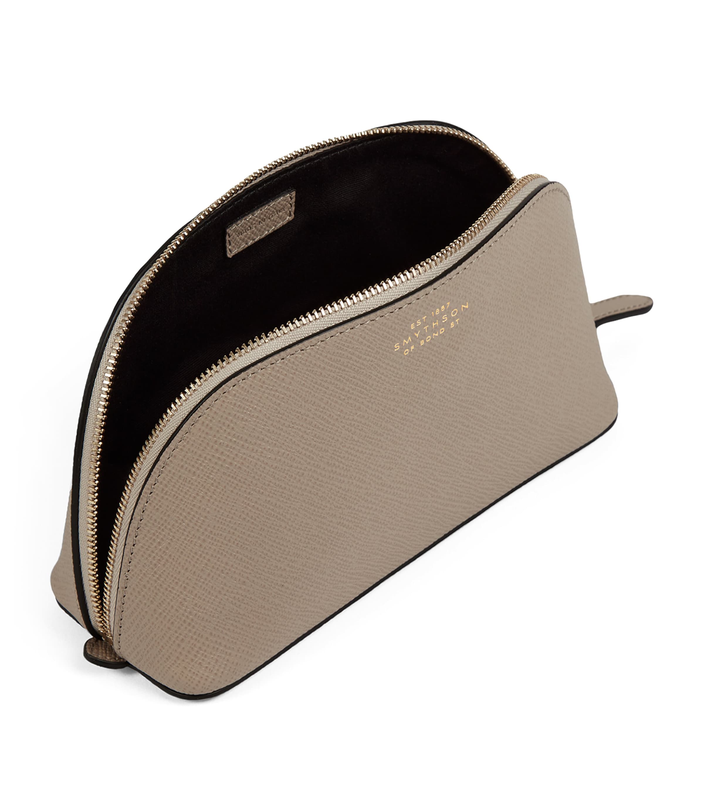 Grained Panama Leather Wash Bag SANDSTONE Image 2