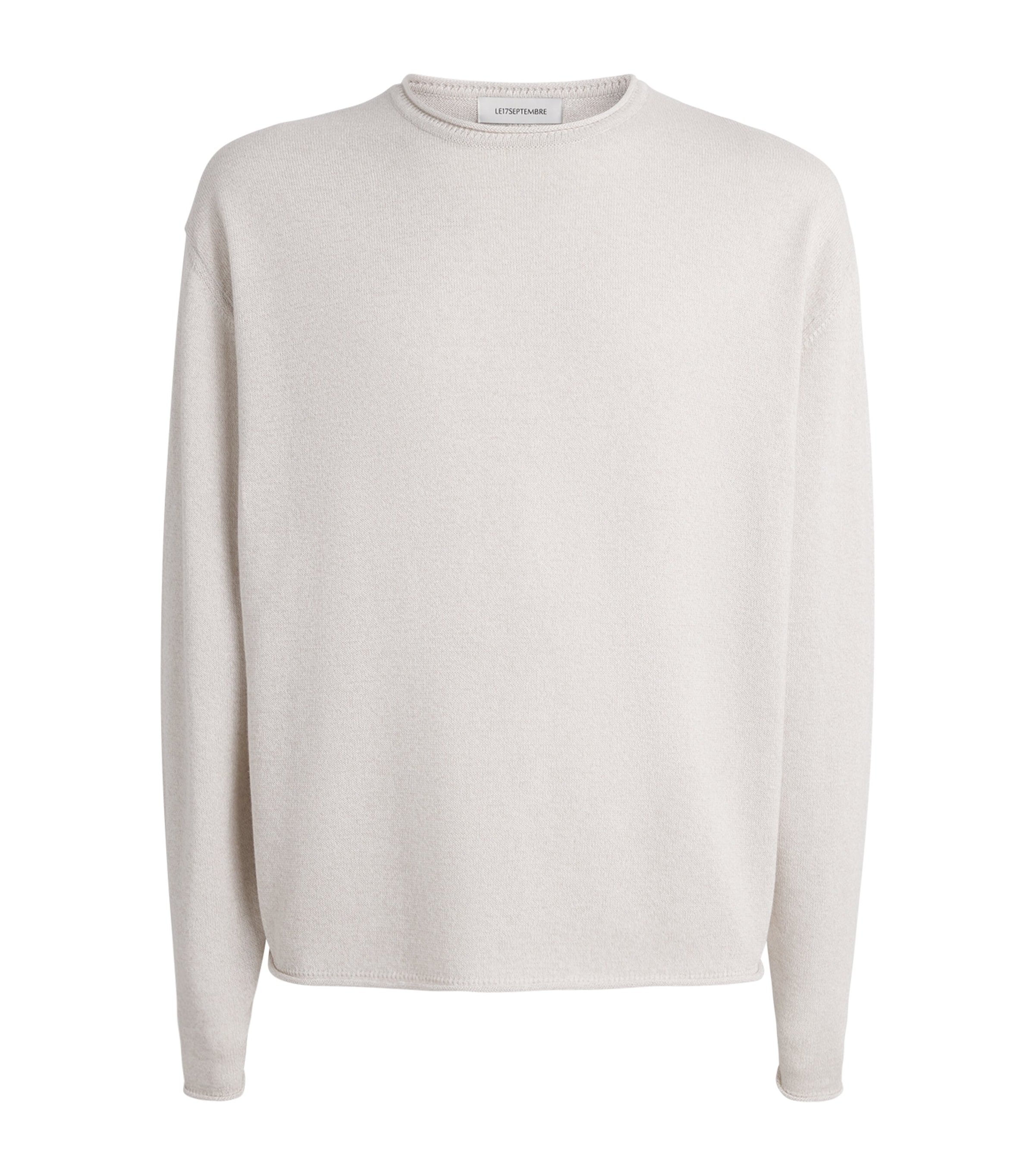 Cotton-Blend Textured Sweater IVORY Image 1
