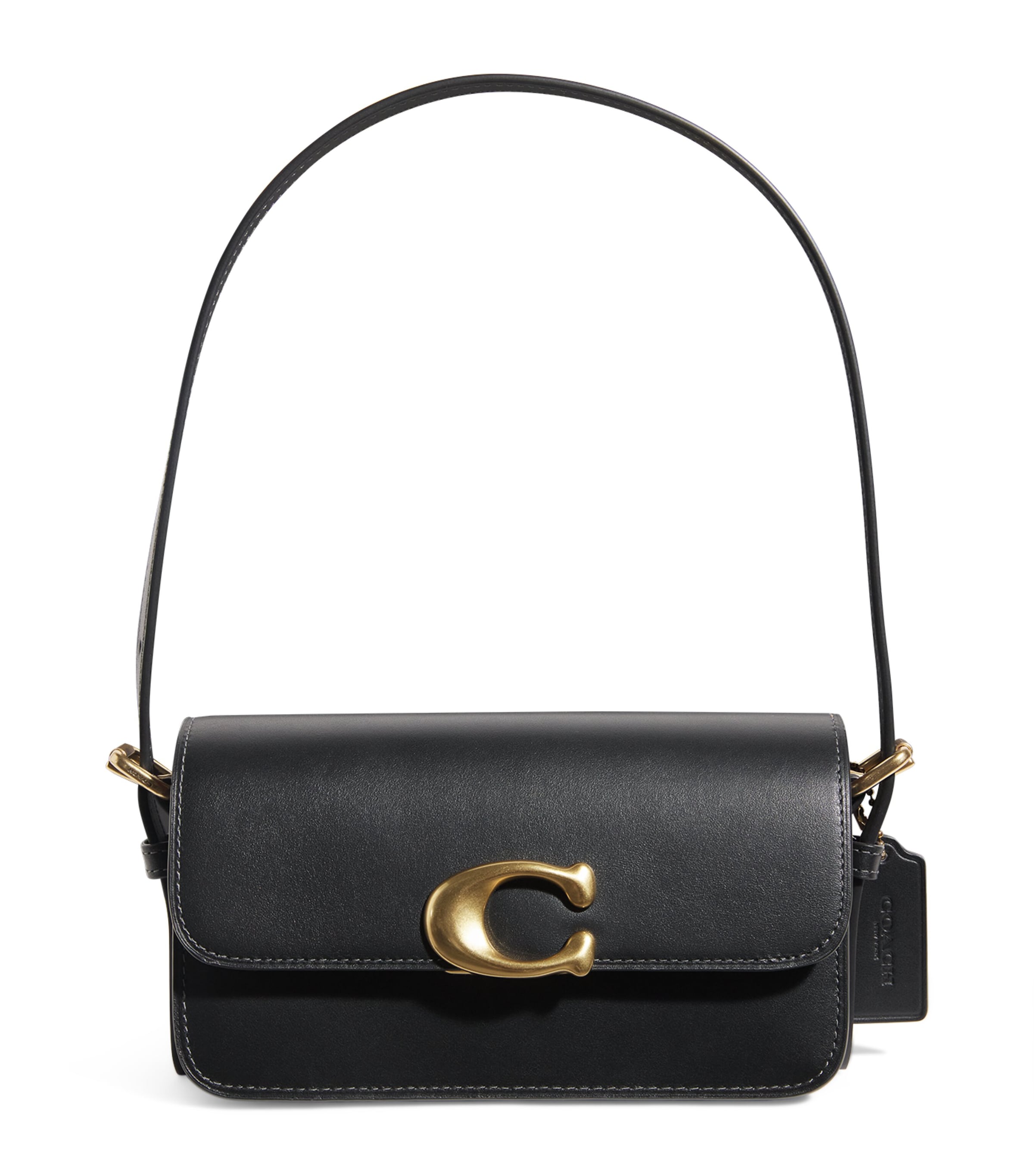 Coach Calf Leather Zoe Shoulder Bag In Black