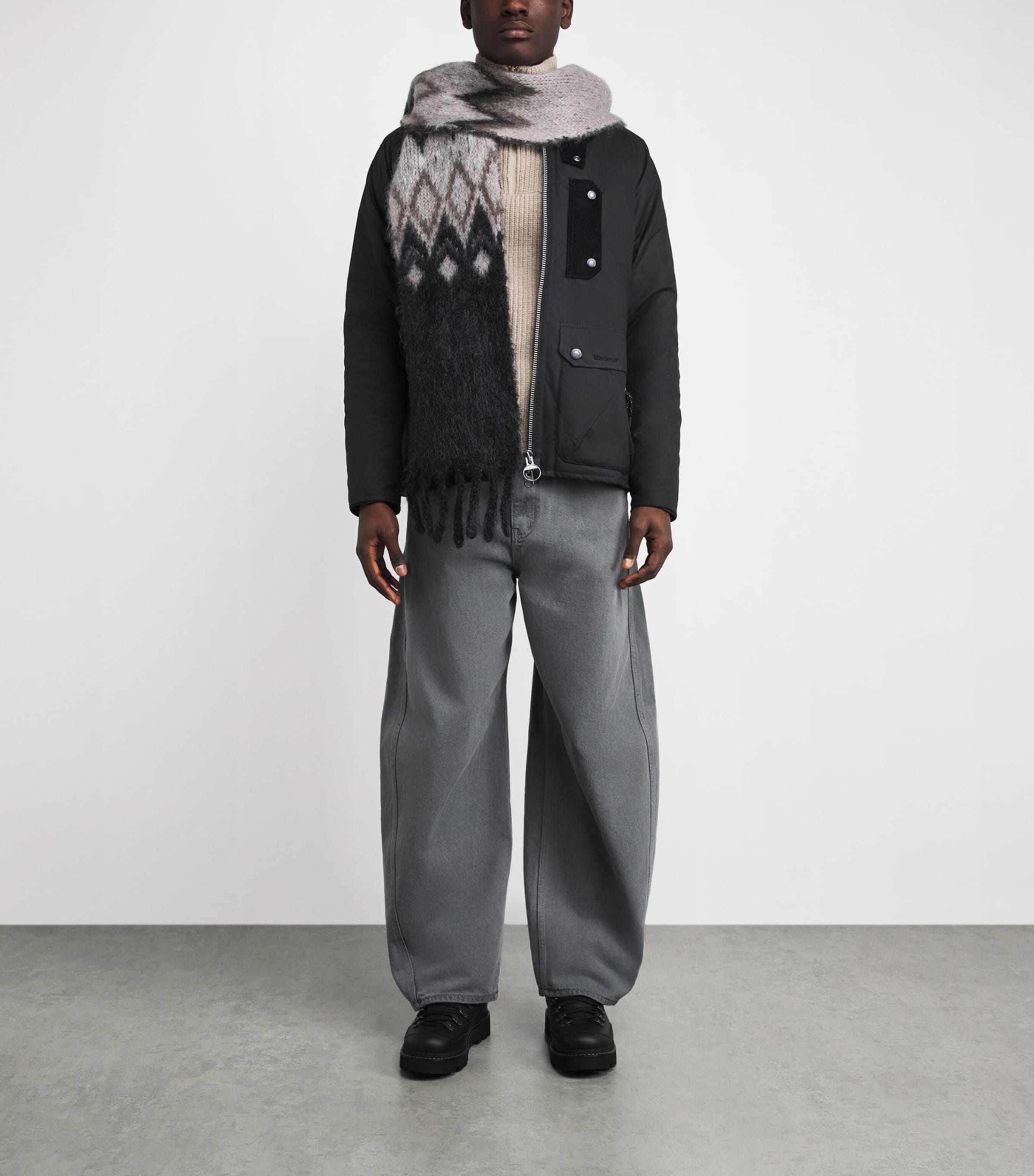 Waxed Cotton Tract Jacket BK71 BLACK Image 2