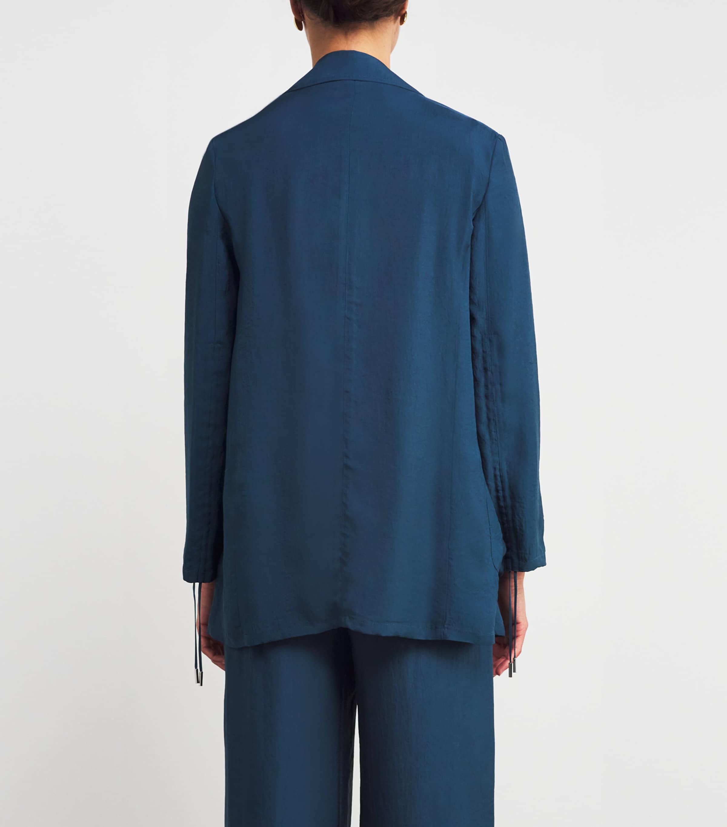 Crinkled Twill Blazer NAVY Image 4