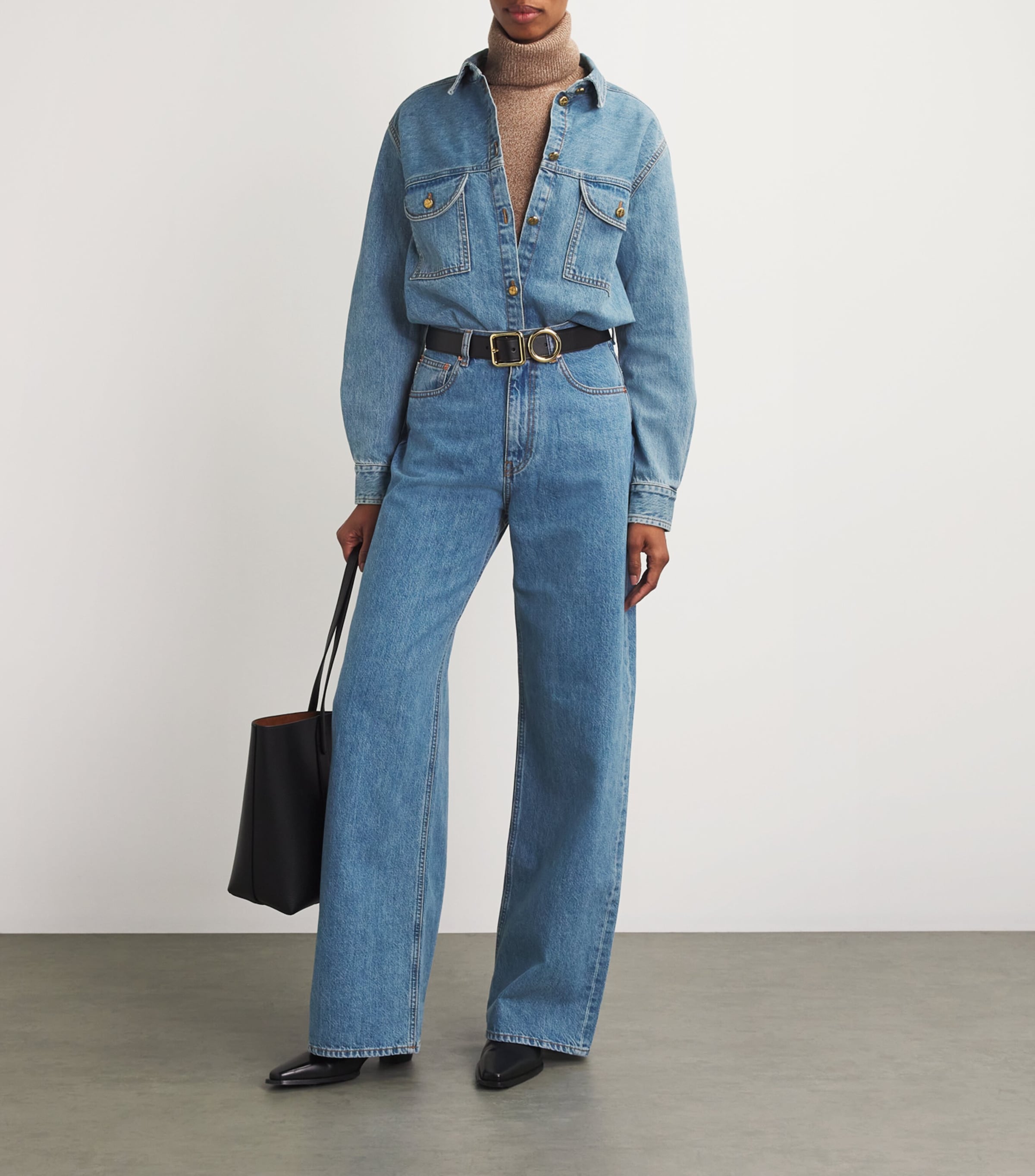 Blazé Milano Womens Berber Denim Shirt Maya Image 2