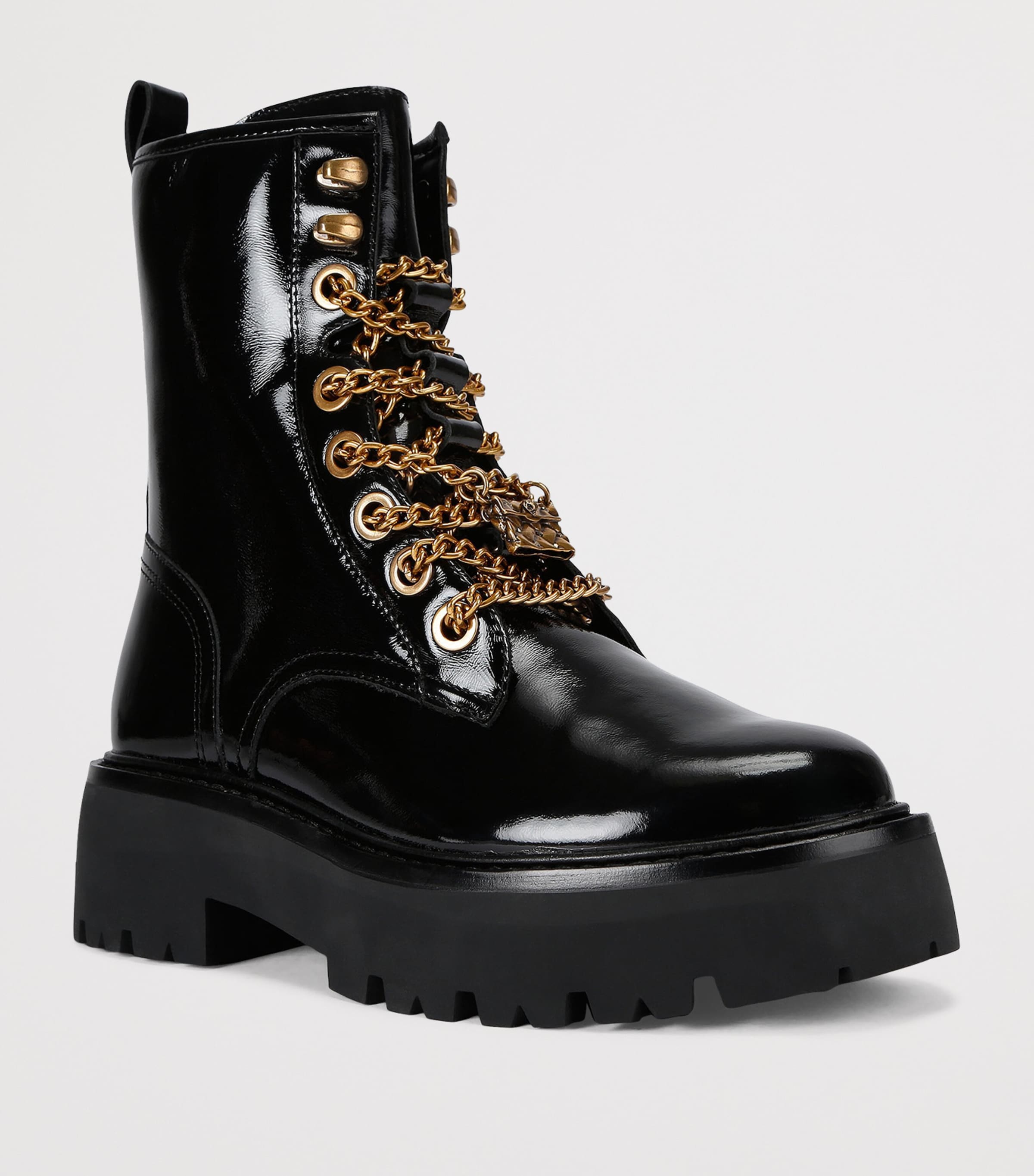 Patent Leather Matilda Ankle Boots BLACK Image 4