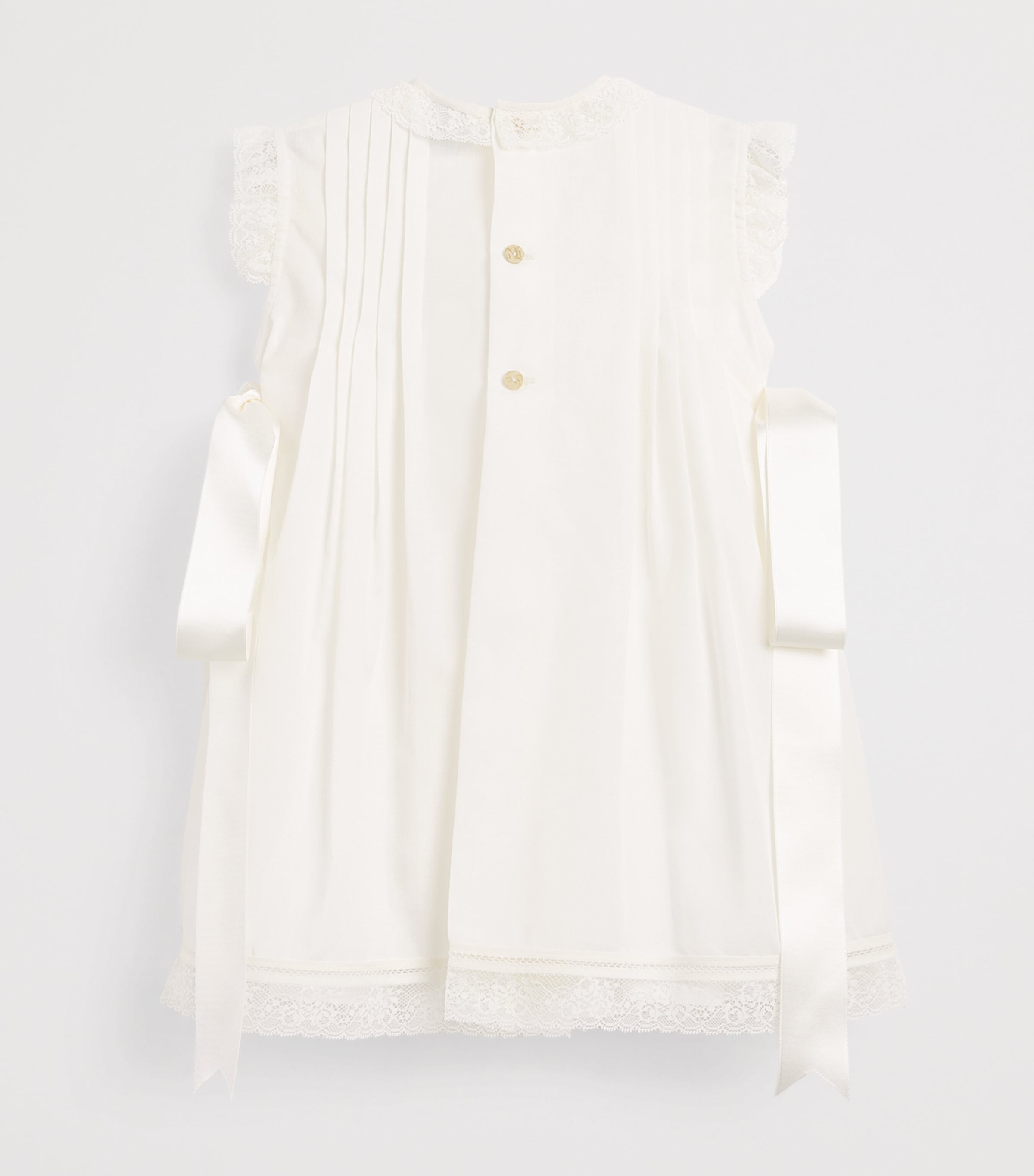 PEPA LONDON Lace-Trim Christening Gown (12-36 Months) Ivory Image 2