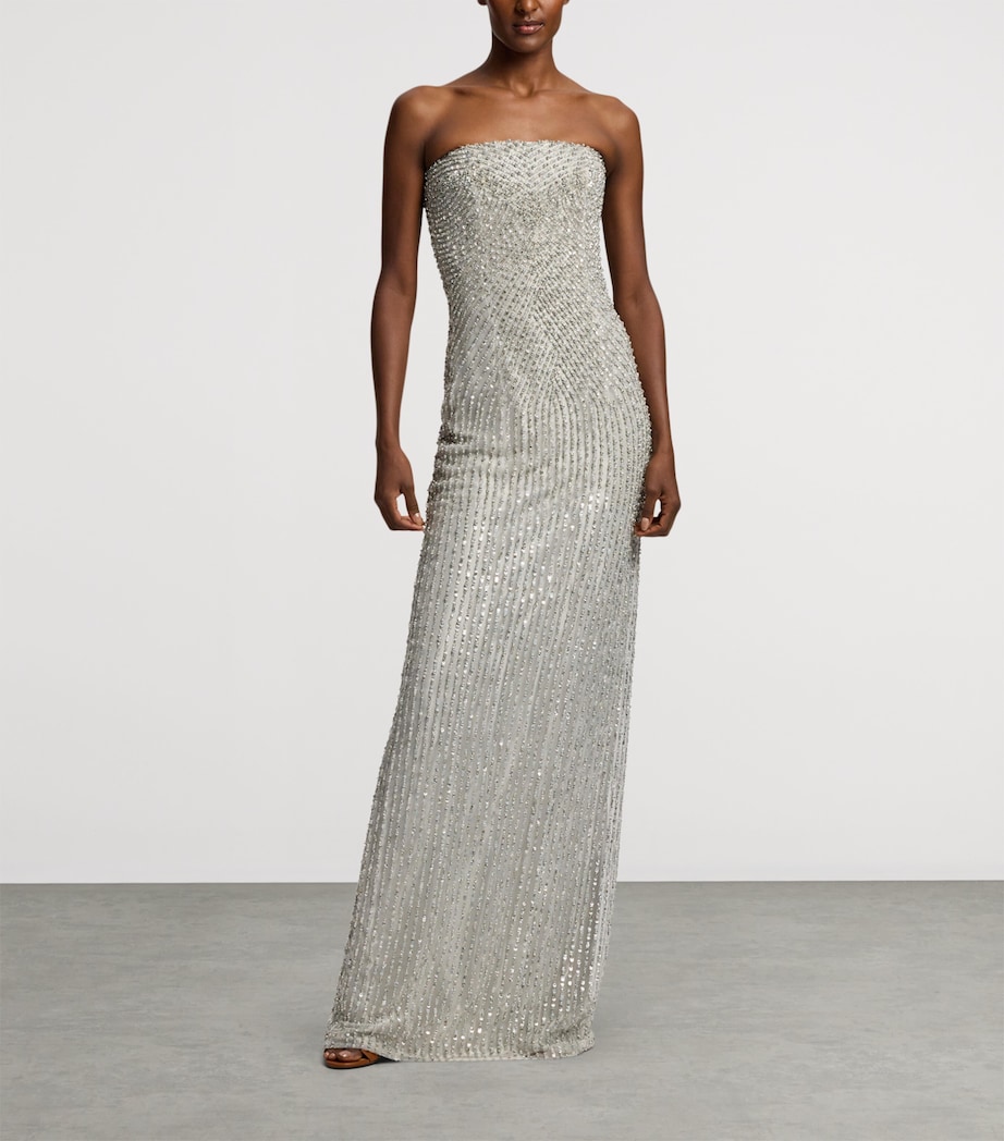 Embellished Shelly Maxi Dress SILVER-040 Image 8