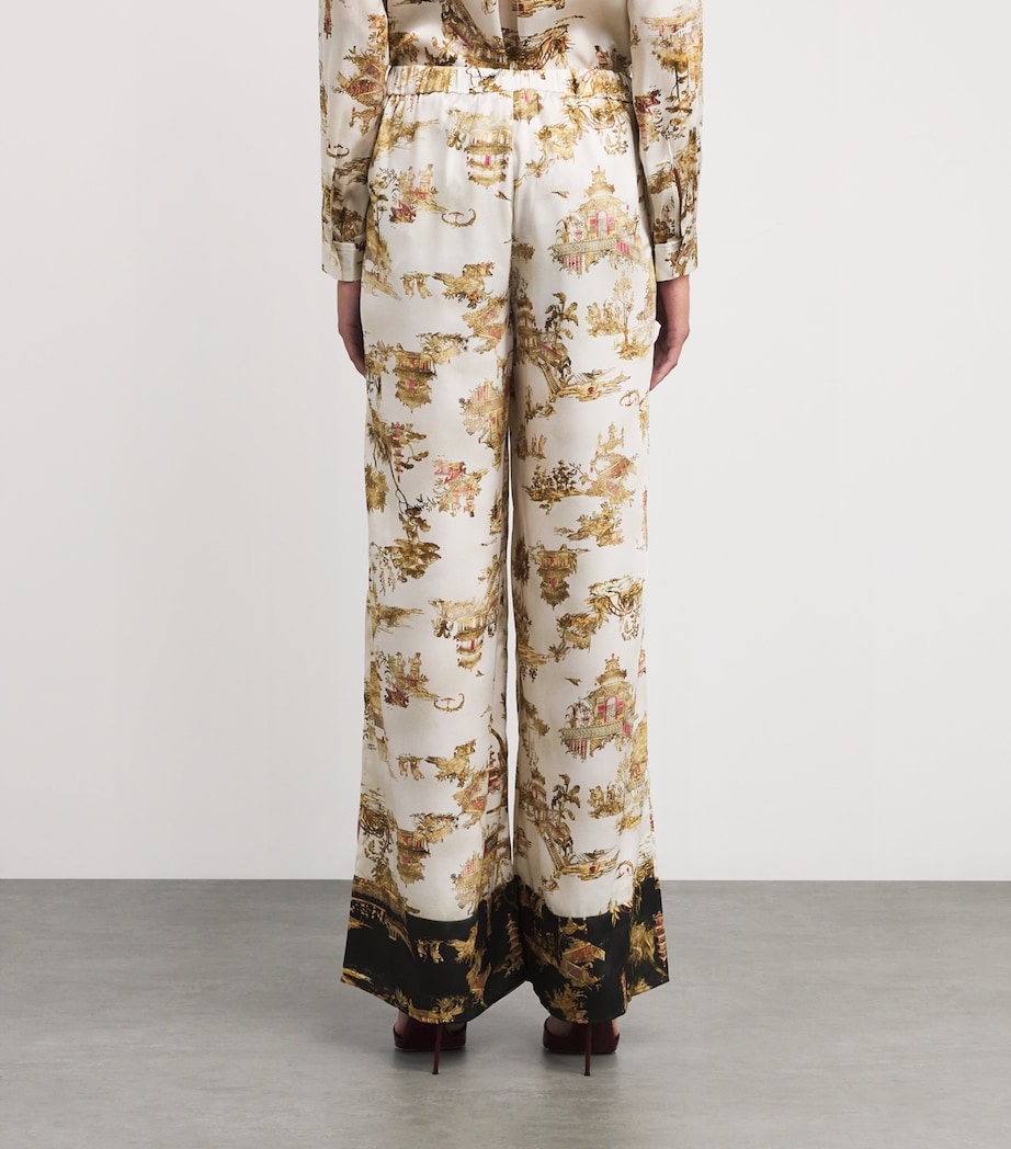 Pleated Tavia Wide-Leg Trousers EMCS ECR MLTI CHNSRI Image 4