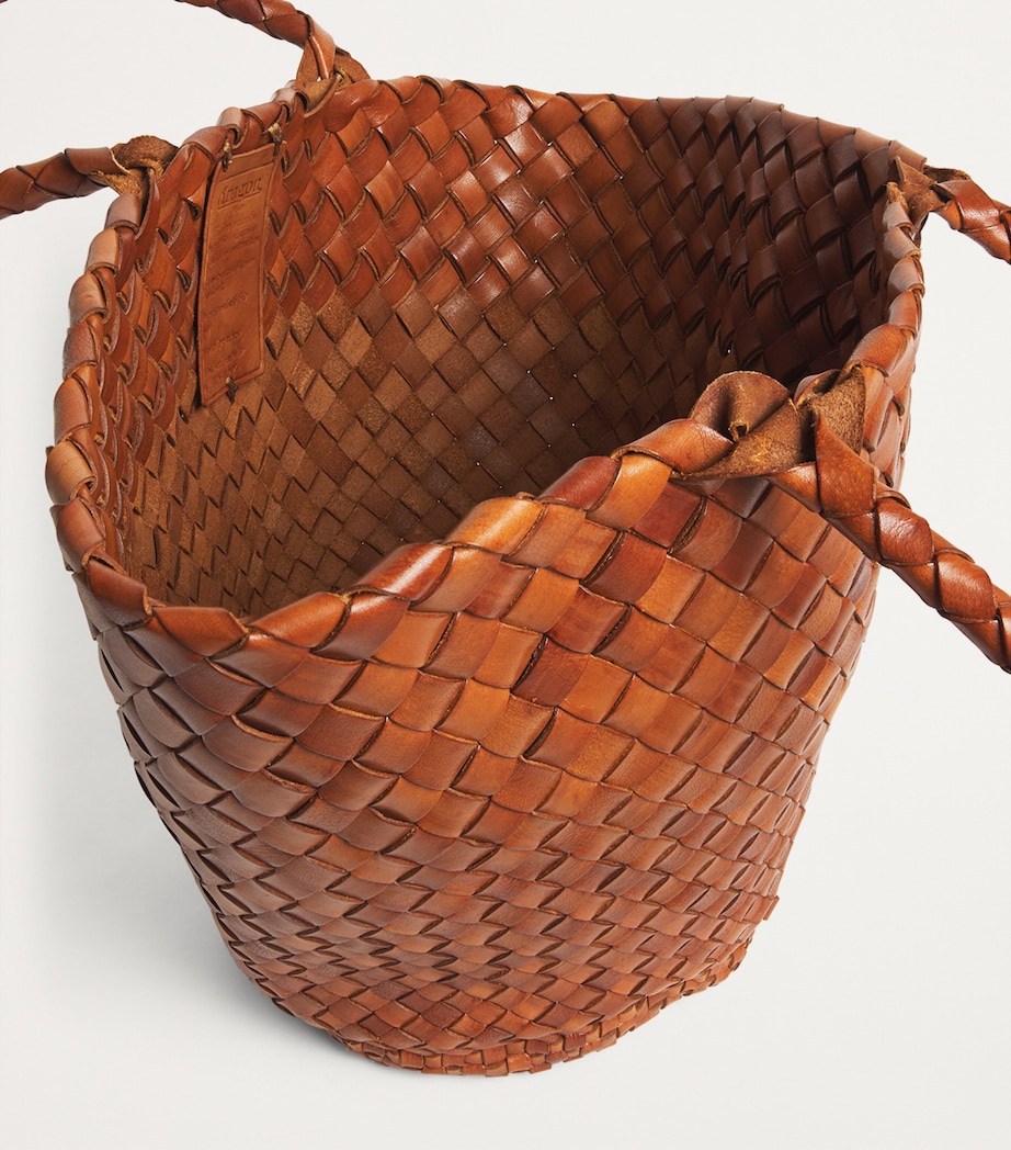 Leather Egola Tote Bag TAN Image 4