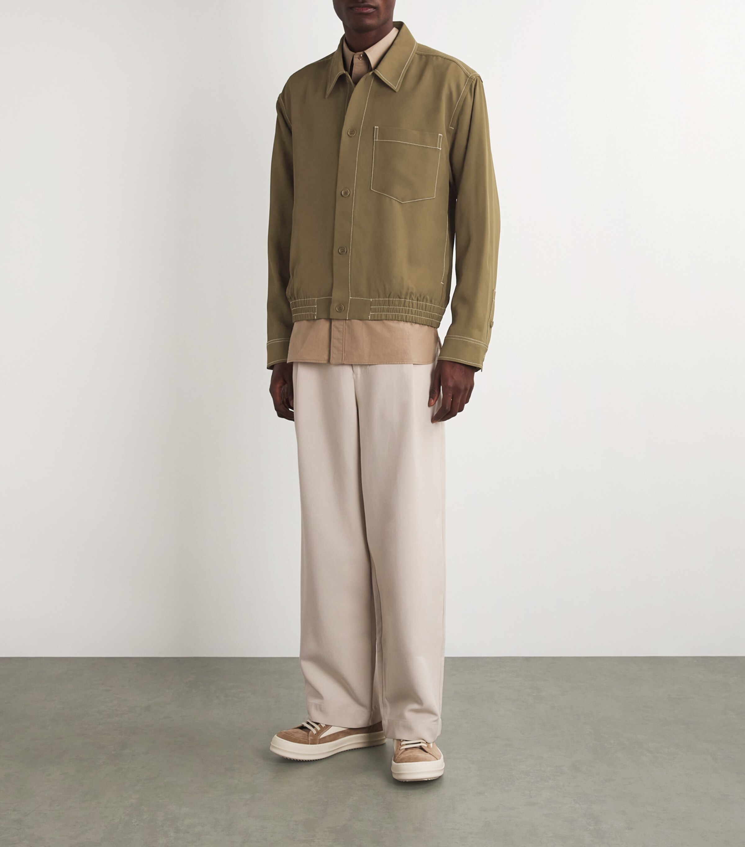 Simkhai Mens Long-Sleeve Shirt Olive Image 2