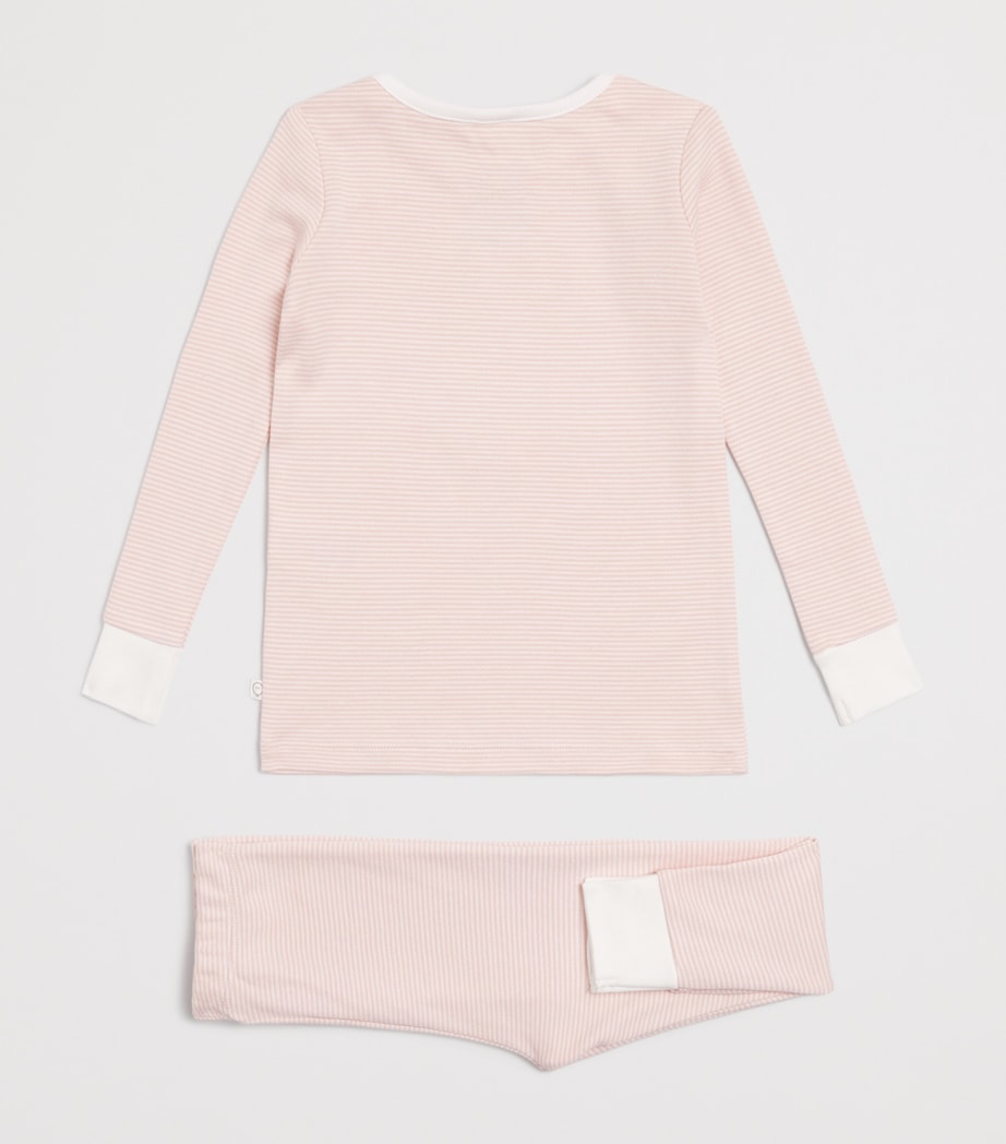 Bamboo-Blend Snoozy Pyjama Set (2-4 Years) BLUSH STRIPE Image 2