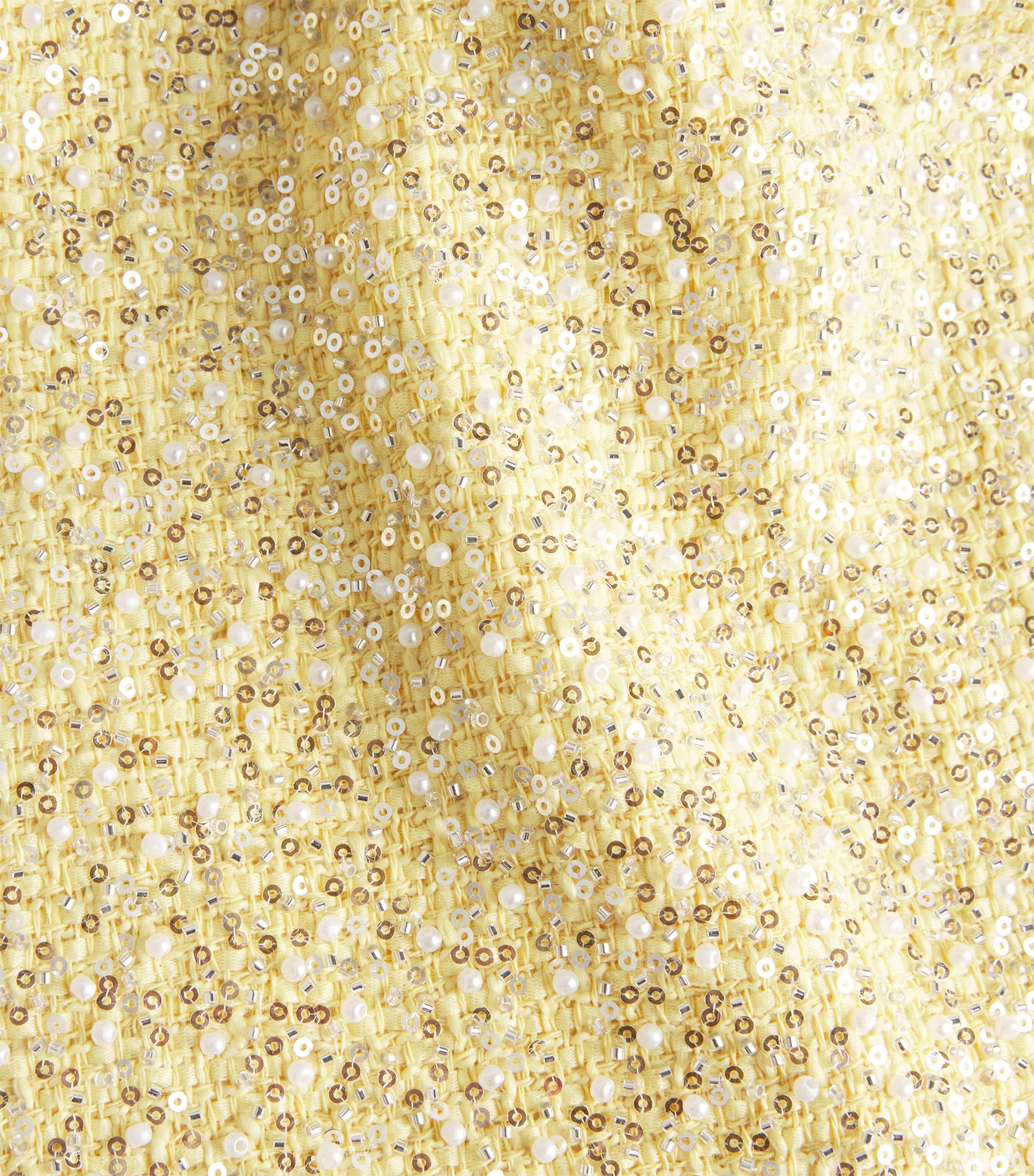 Tweed Embellished Ecenia Mini Skirt F732 BUTTER Image 5