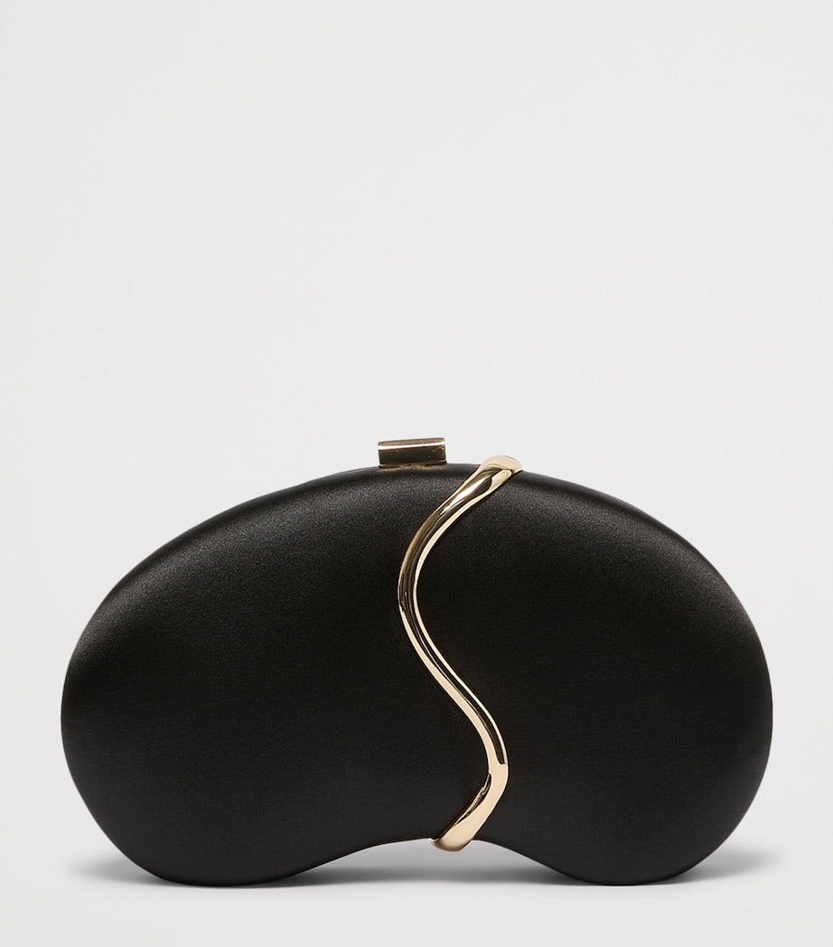 Marina Rinaldi Satin Clutch Bag Black Image 4