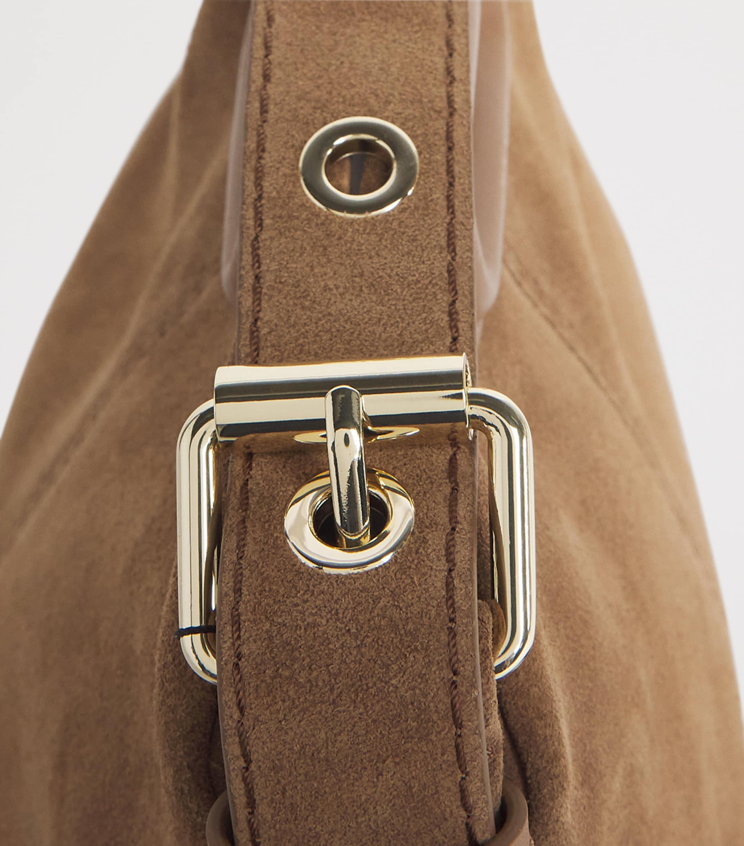 Maje Mini Suede Miss M Shoulder Bag Camel Image 6