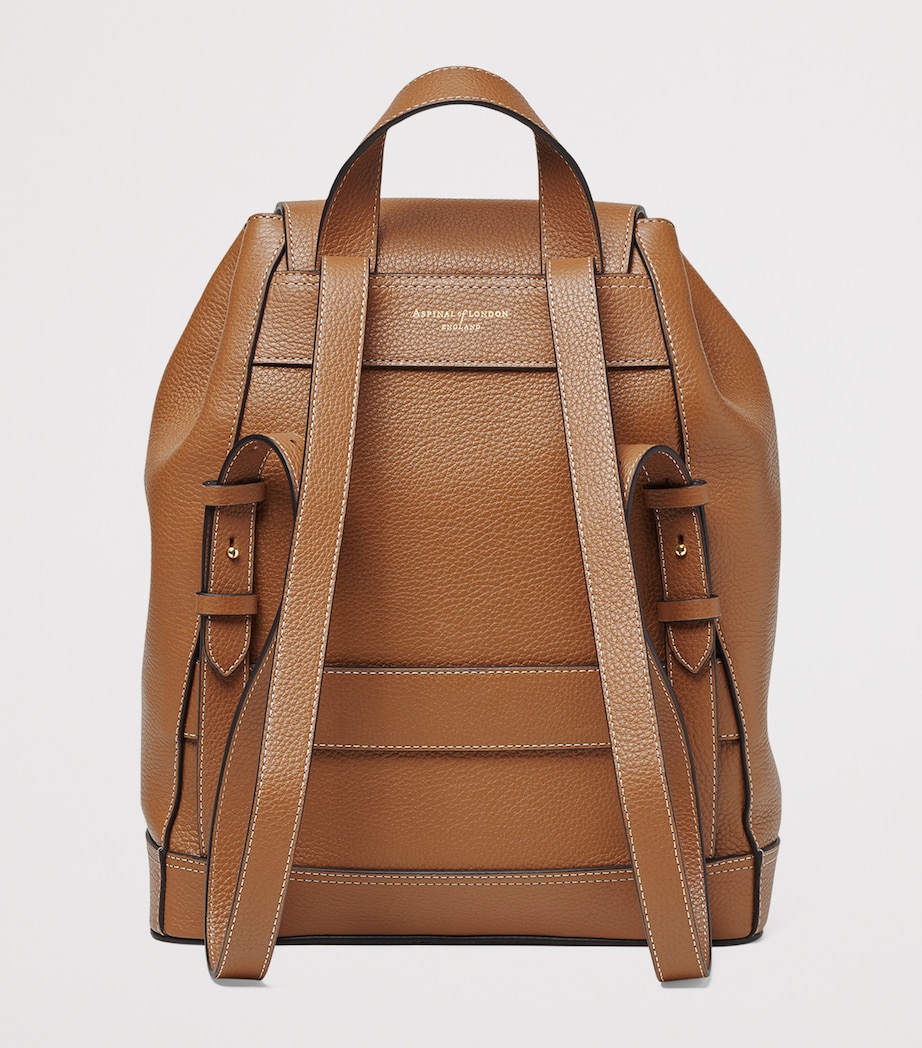 Small Leather Hudson Backpack TAN Image 3