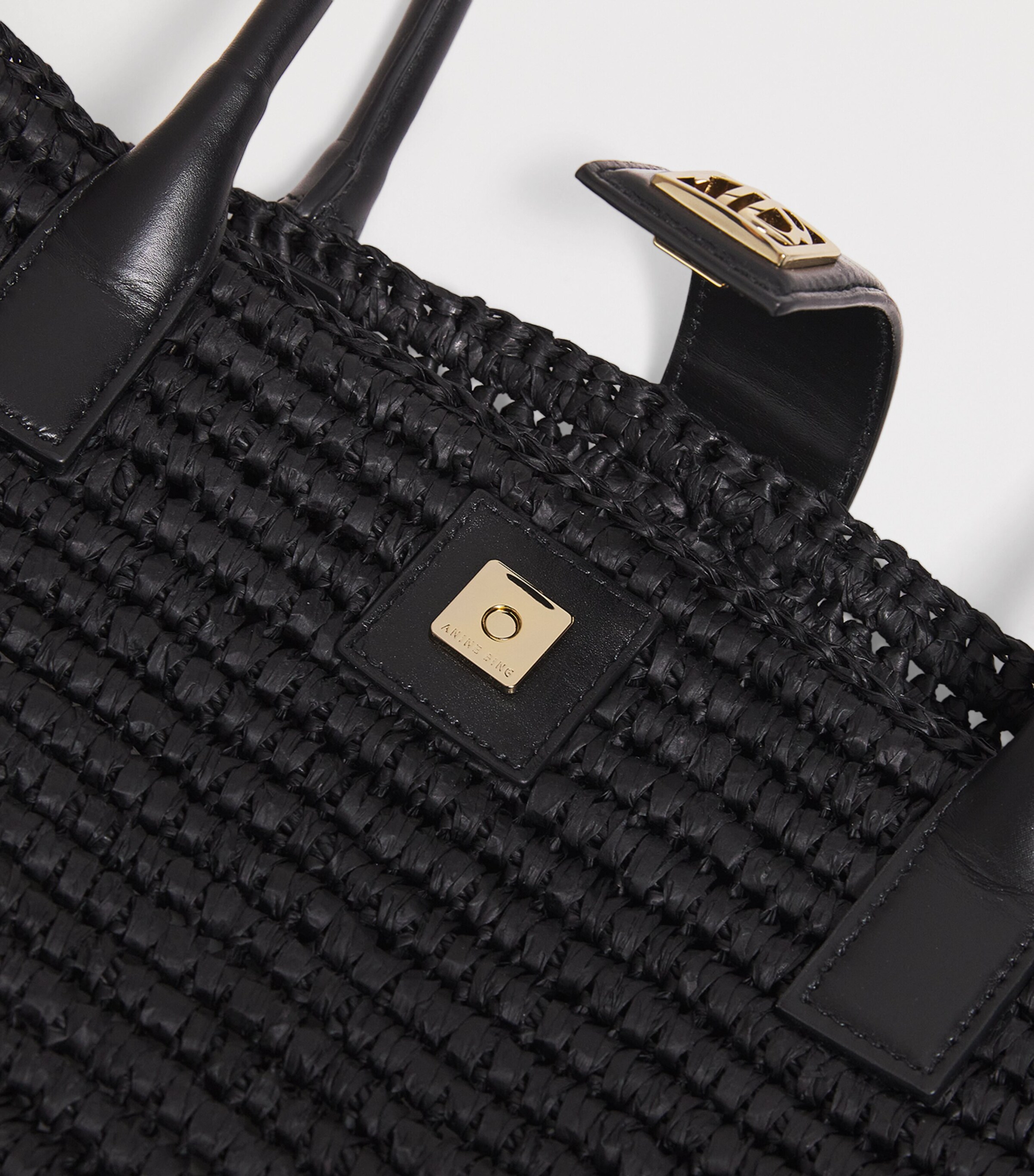 【関税込み】Cabas Lou Monogramme - ANINE BING - Leather - Be ANINE BING: Beige & Brown Lou Monogram Bag | SSENSE