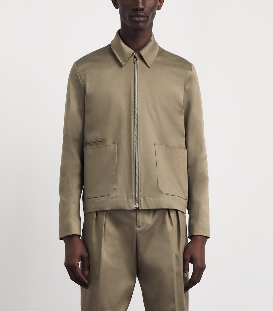 Cotton-Blend Bomber Jacket GREY-74 Image 4