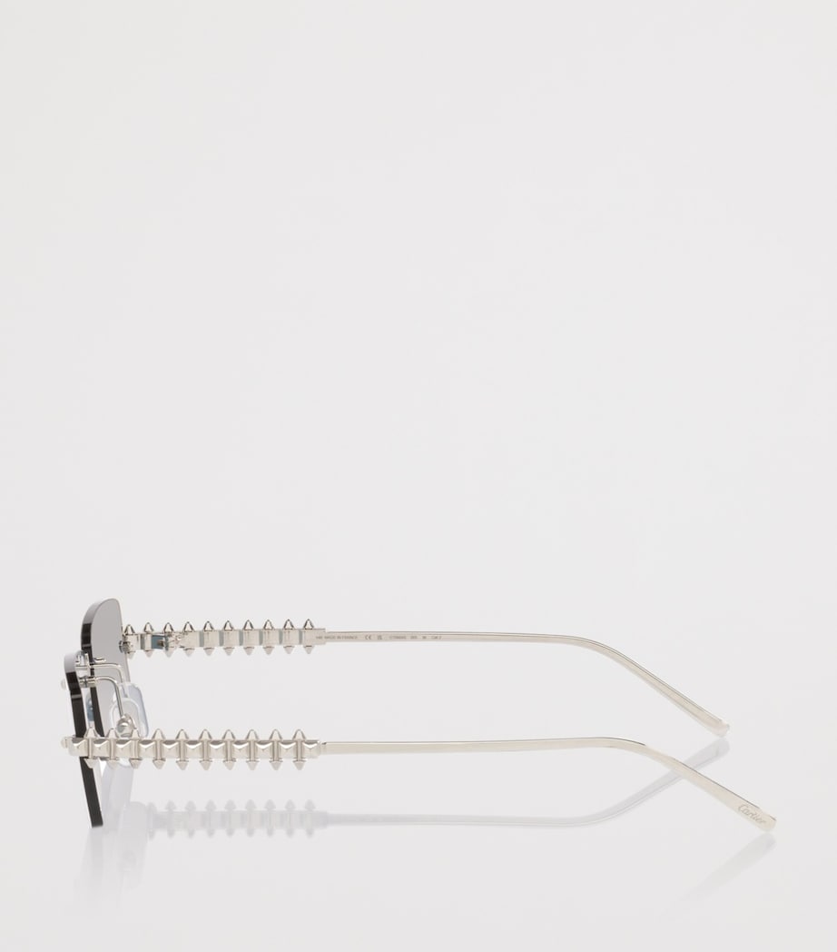 Cartier Clash de Cartier Rectangle Sunglasses Silver Image 3