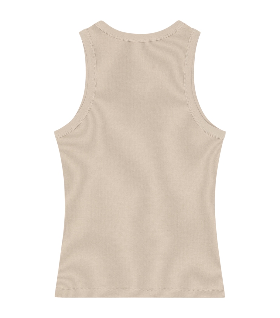 Stretch-Cotton Logo Tank Top BEIGE CAPPUCCINO Image 2