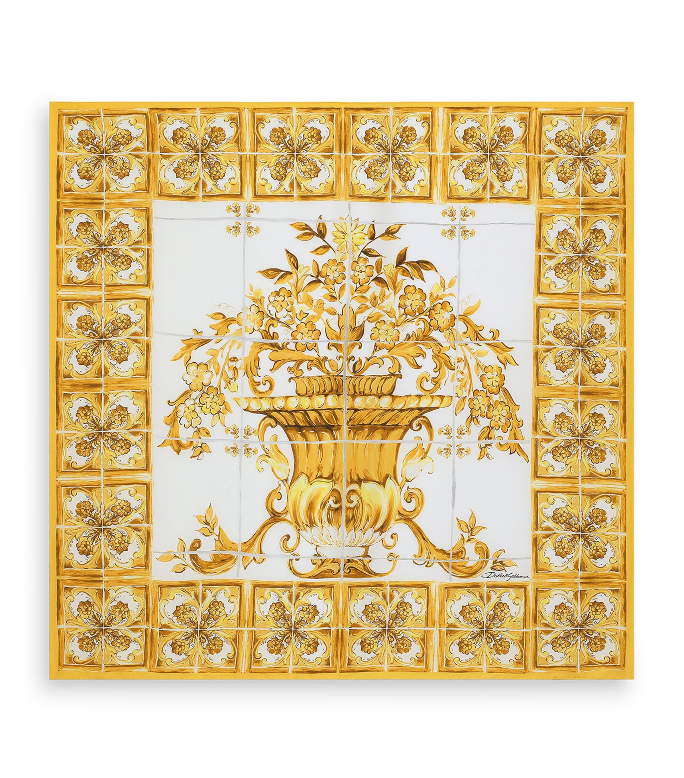 Dolce & Gabbana Majolica-print Silk Foulard