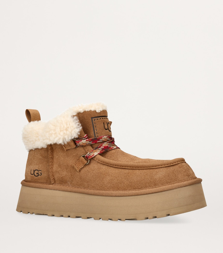 Suede Funkarra Cabin Flatform Boots 45 TAN Image 3