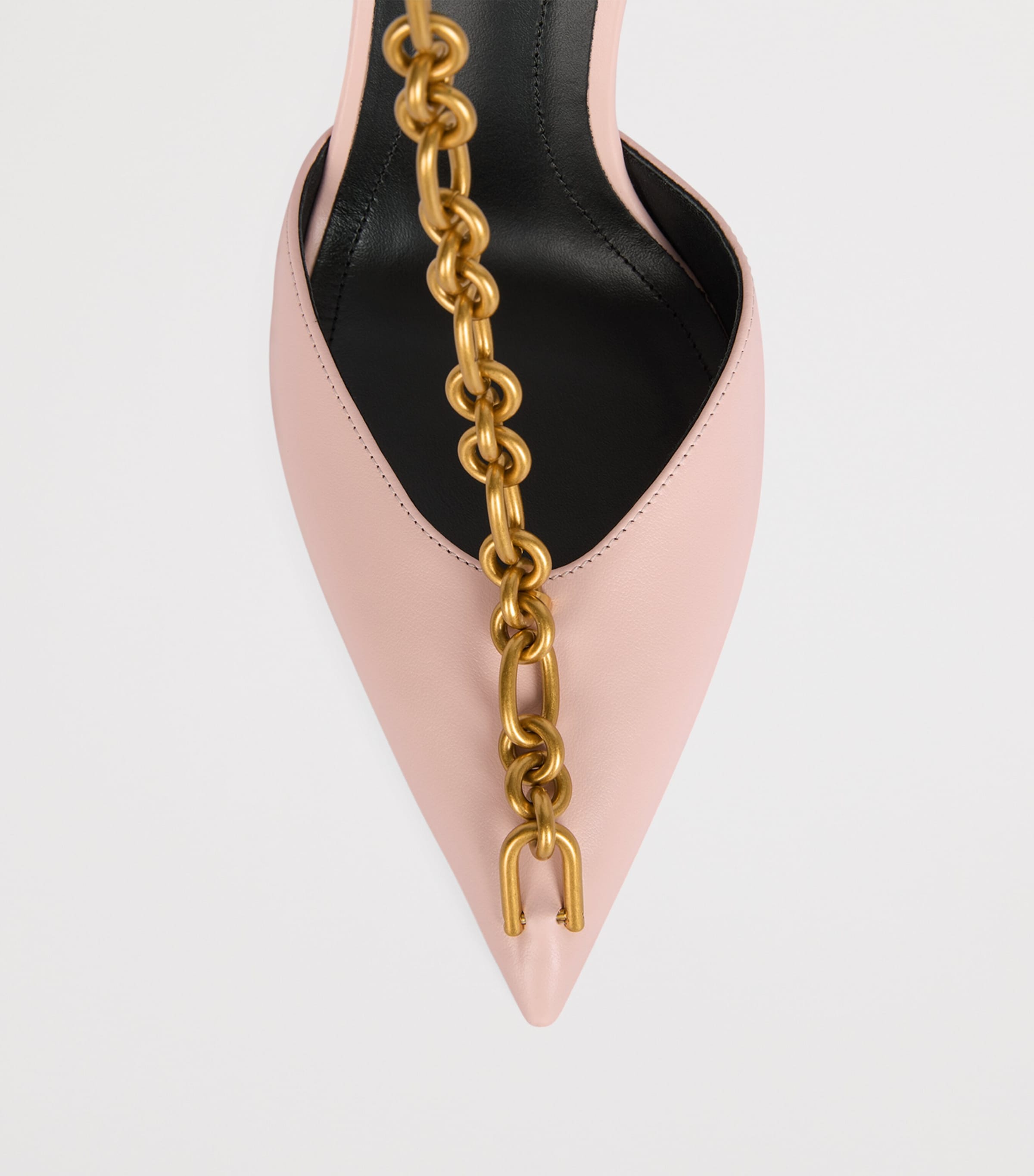 Balmain Calfskin Sync Heeled Sandals 95 Rose Pale Image 8