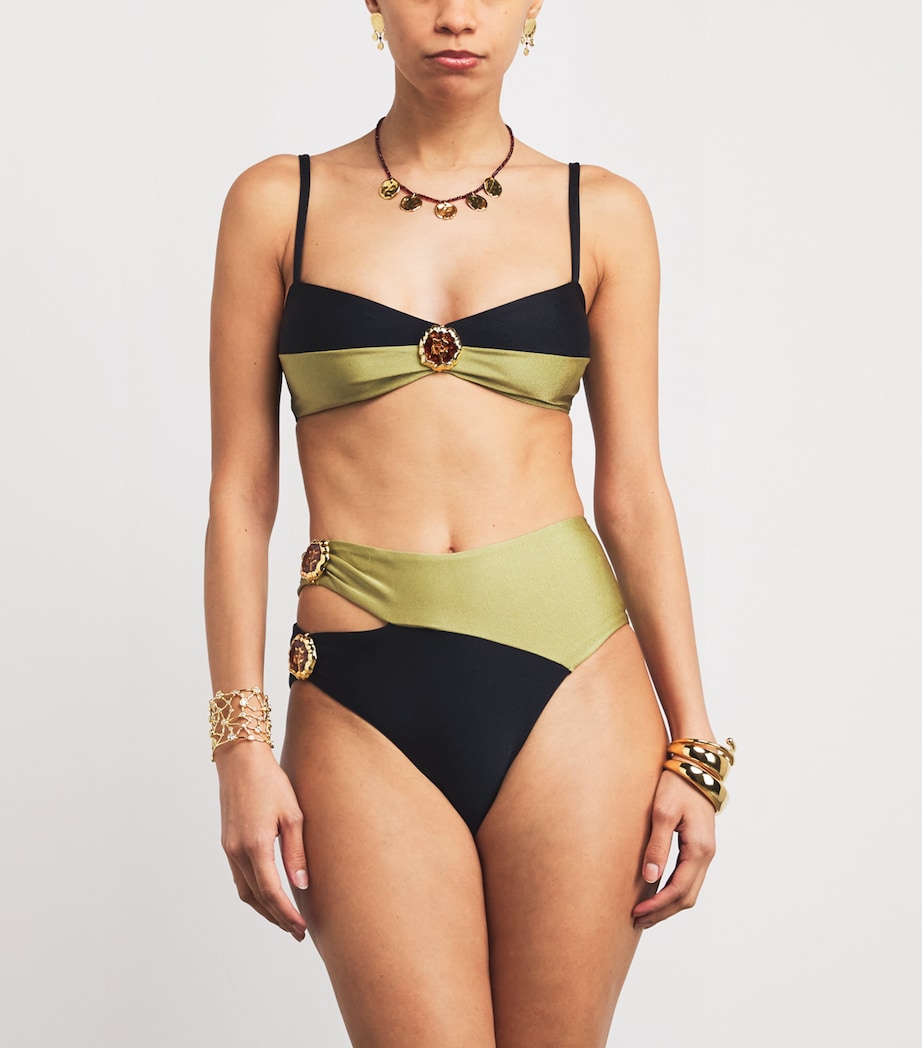 Gemstone-Detail Balconette Bikini Top MULTICOLOR Image 2